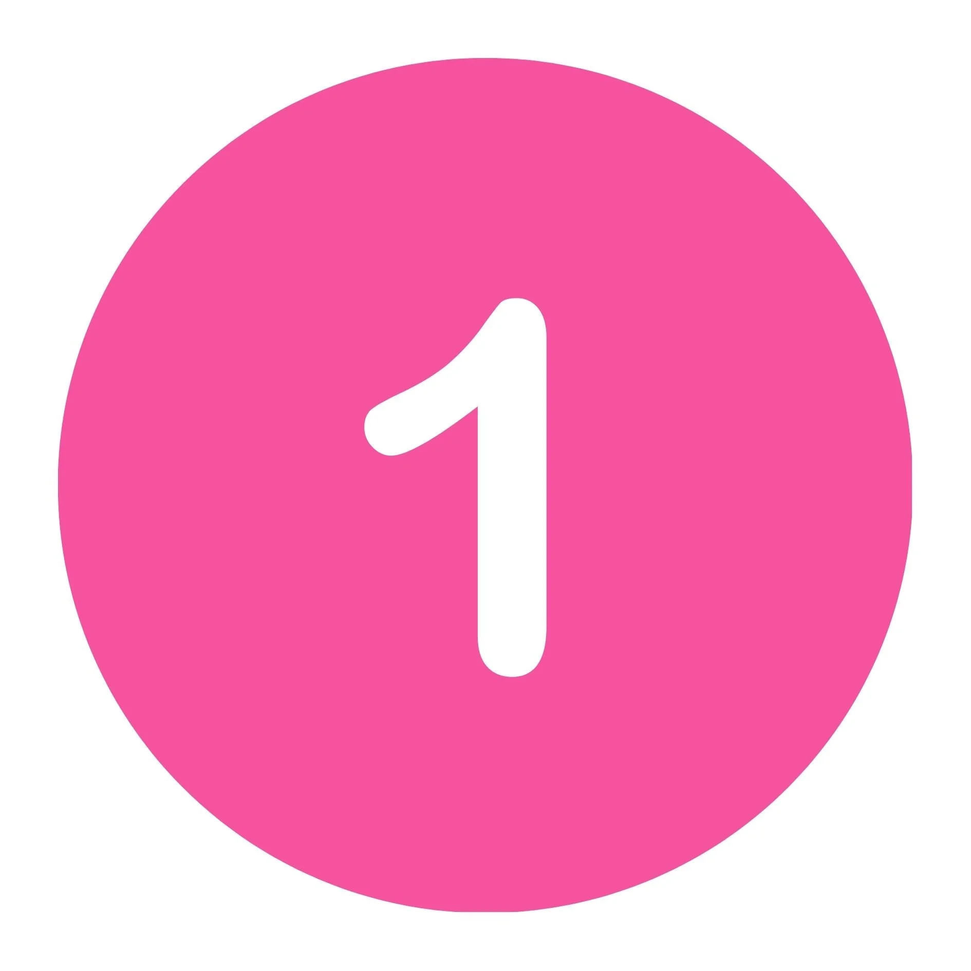 a picture of a number 1 in a pink circle