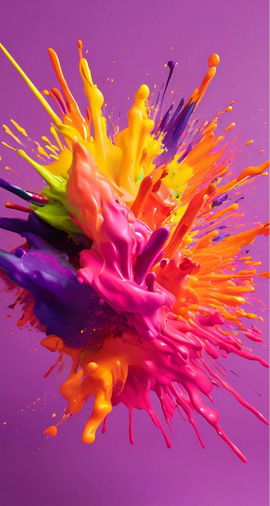 a splatter of multicoloured paint