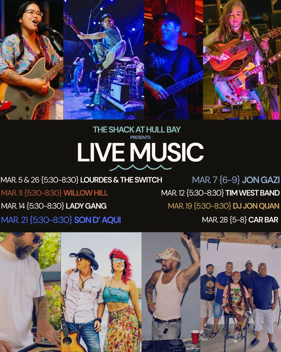 MARCH IS LOADED WITH GOOD VIBES! Can&rsquo;t wait to catch you at The Shack 😉