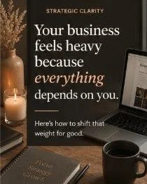 Your business feels heavy because everything depends on you.

It's not a motivation problem. It's a structure problem.

When you're carrying the entire business&mdash;every decision, every client, every dollar&mdash;you hit a ceiling. You can't scale