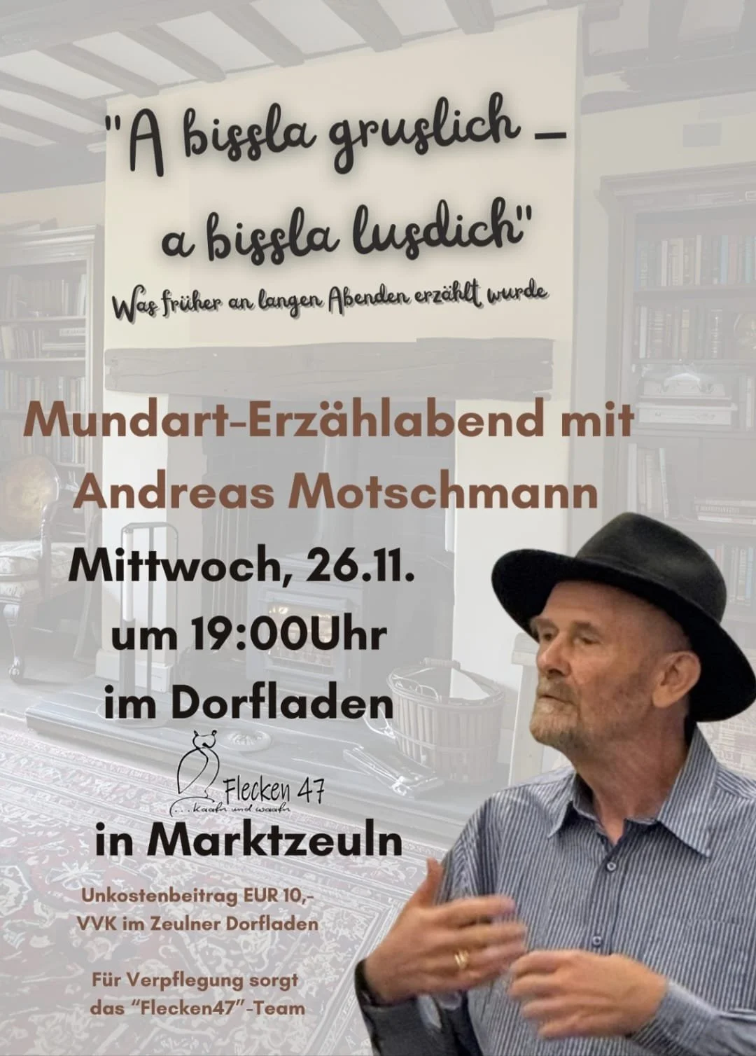 Mundart-Erzählabend mit Andreas Motschmann