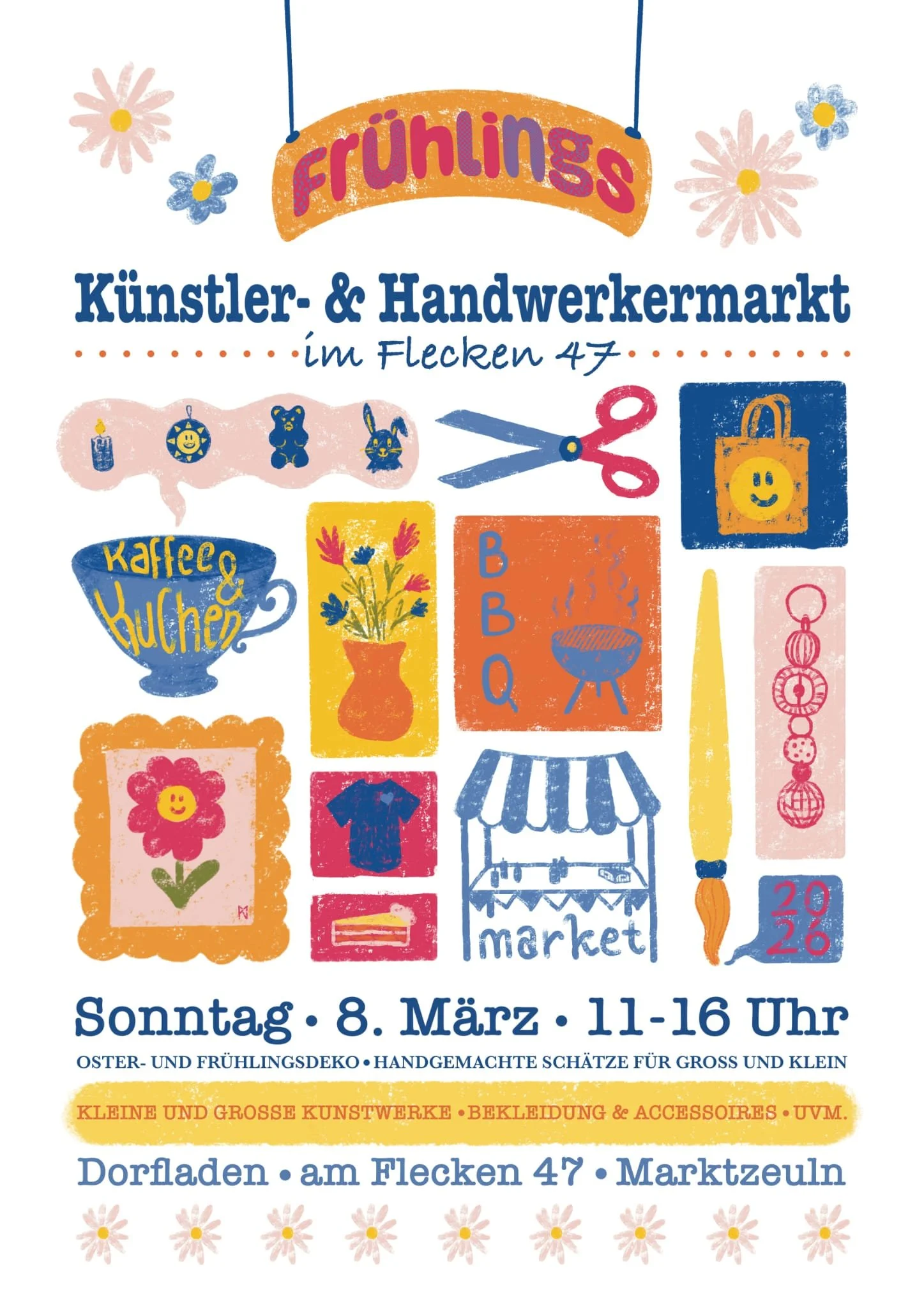 Frühlings-Künstler- &amp; Handwerkermarkt im Flecken 47