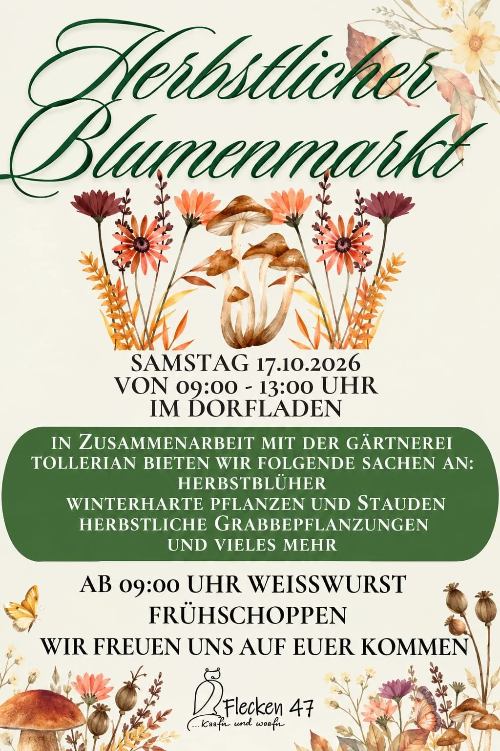 Herbstlicher Blumenmarkt