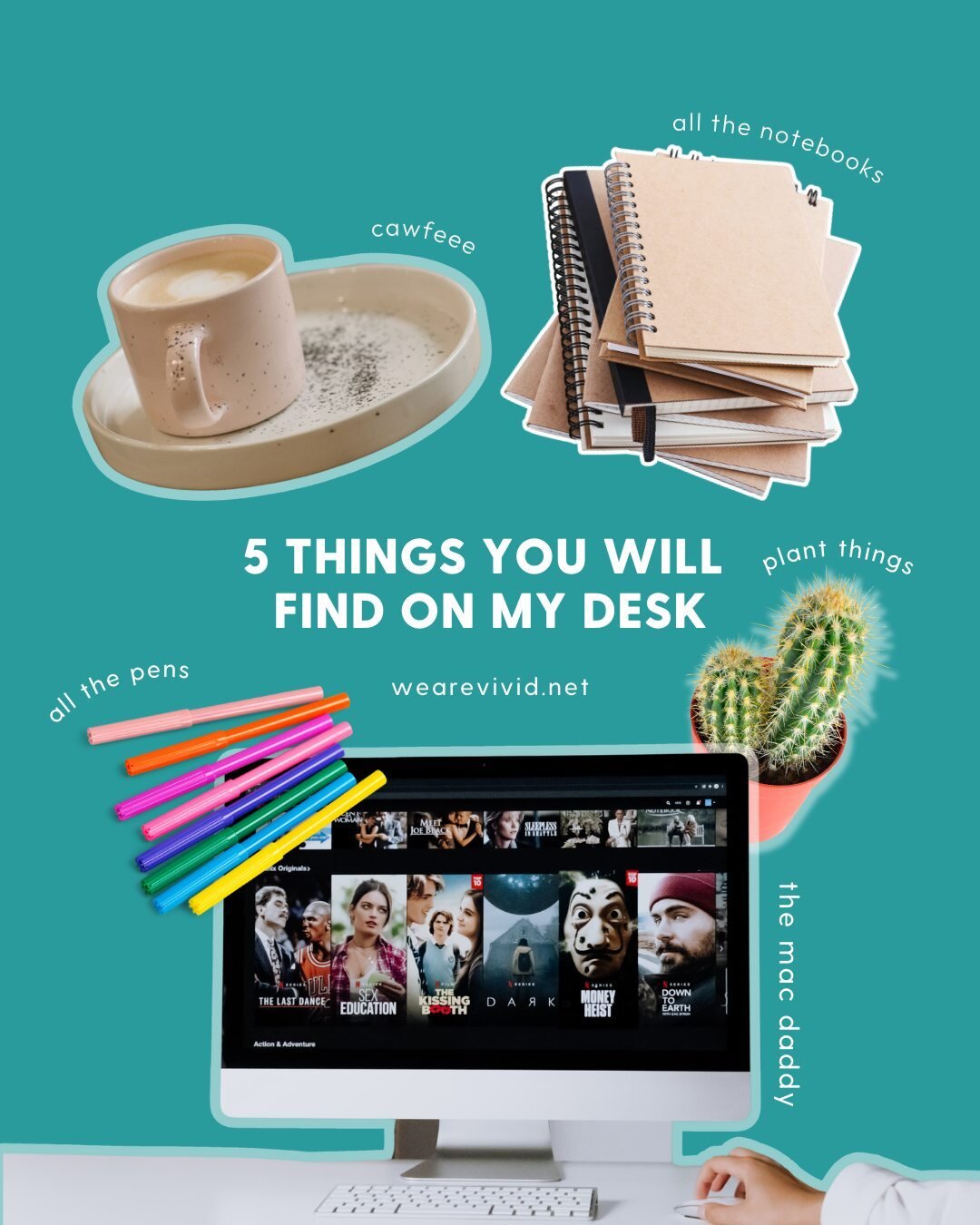 Welcome to my chaotic yet oh-so-inspiring workspace. Here are 5 things you'll always find on my desk ⚡

Empty Cups Galore : Coffee is my fuel, and let's just say, I've got a bit of a collection going on here. Don't judge me; it's the secret behind th