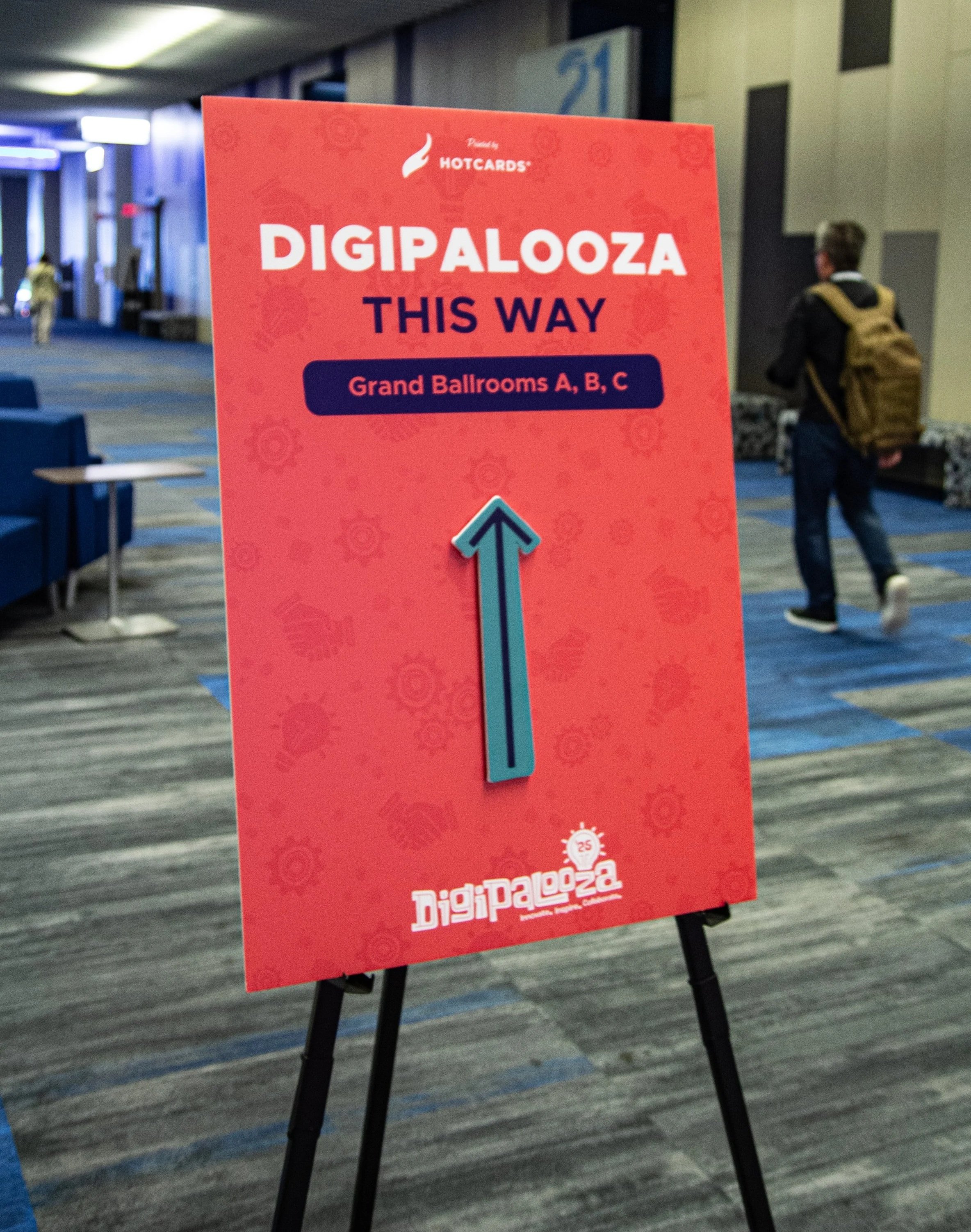 Wayfinding signs around the Huntington Convention Center 