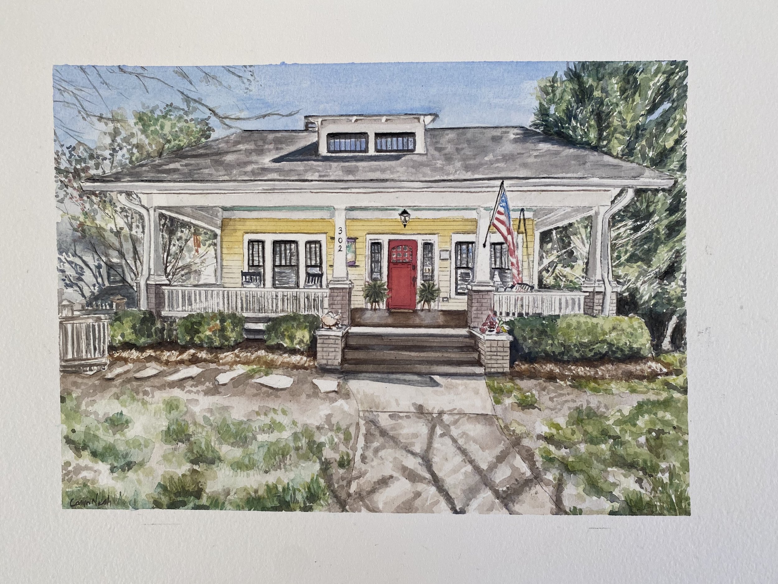 ‘Drew” 9x12 watercolor.