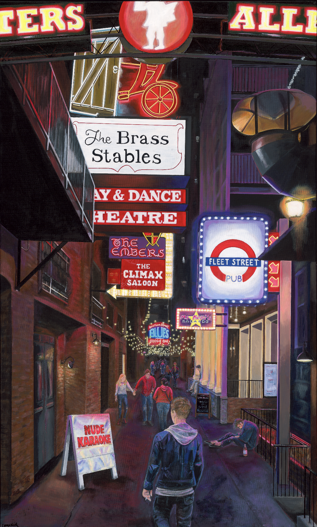 Printers Alley  36x60 Acrylic.