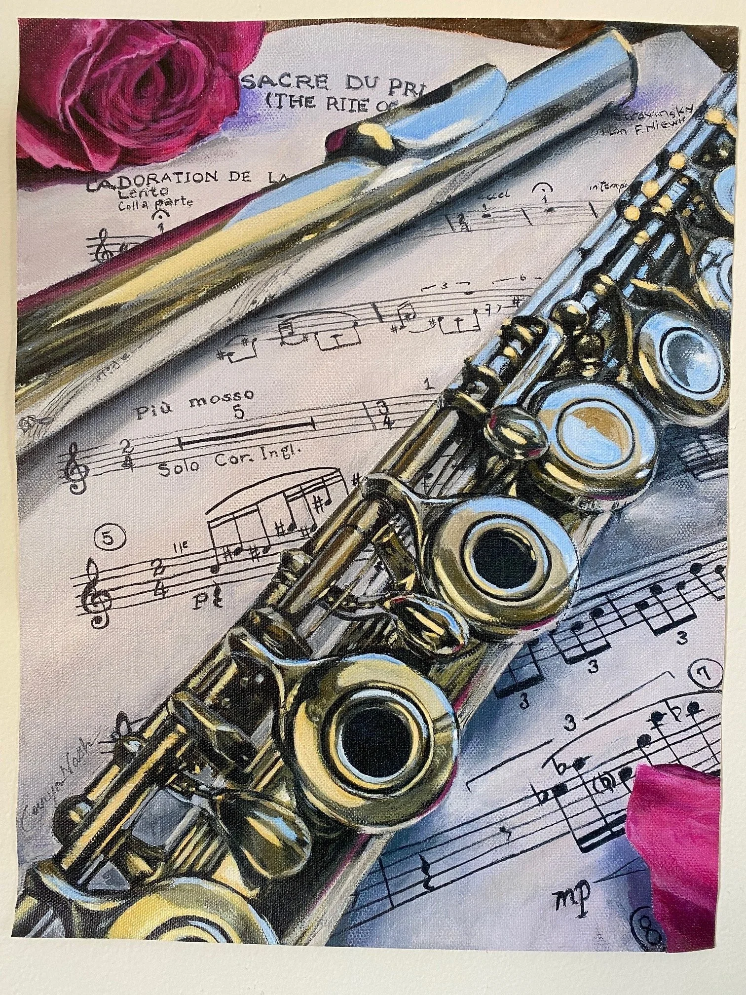 Flute. 11x14 Acrylic.