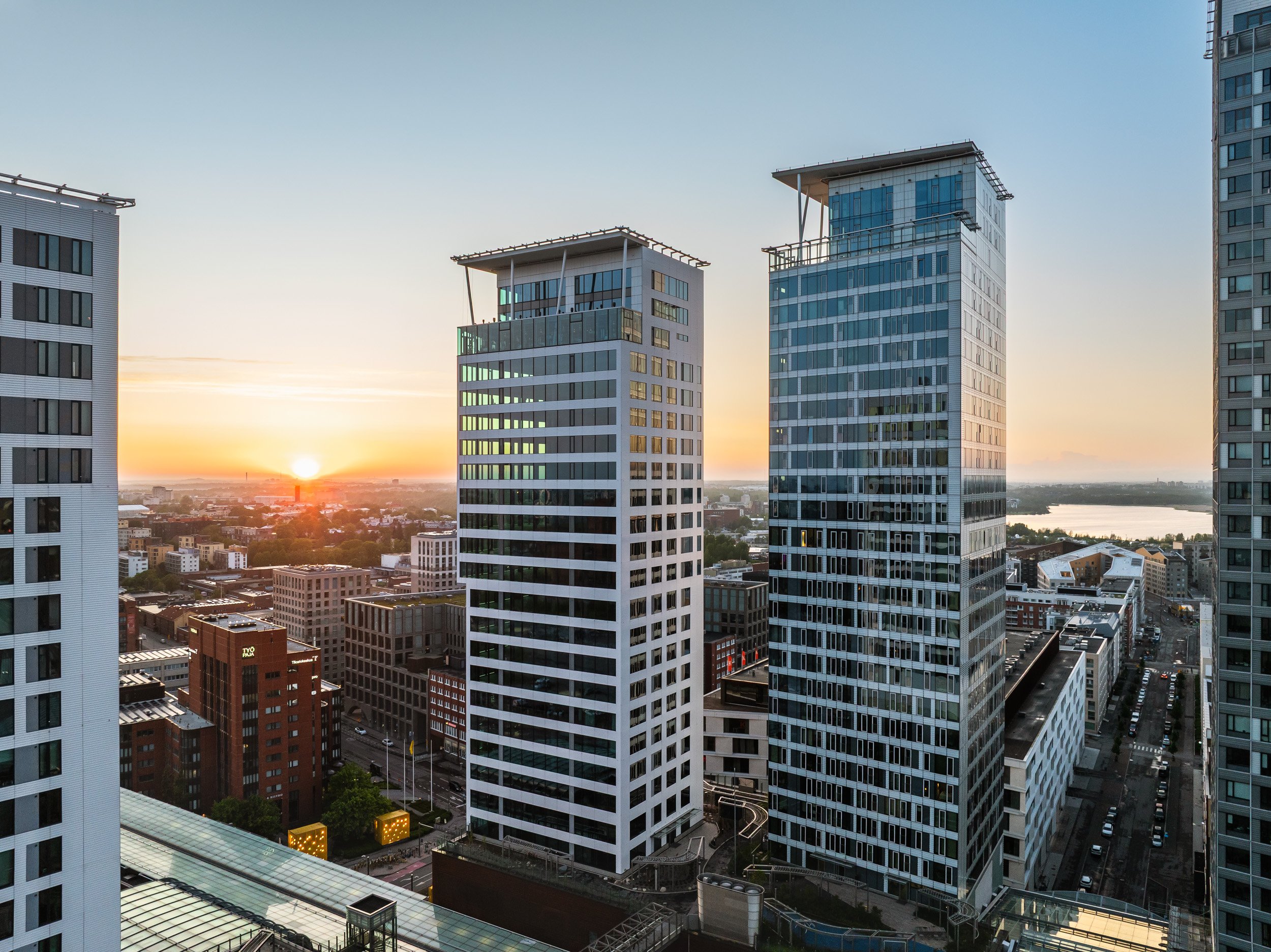 Ilmakuva Kalasataman tornitalot