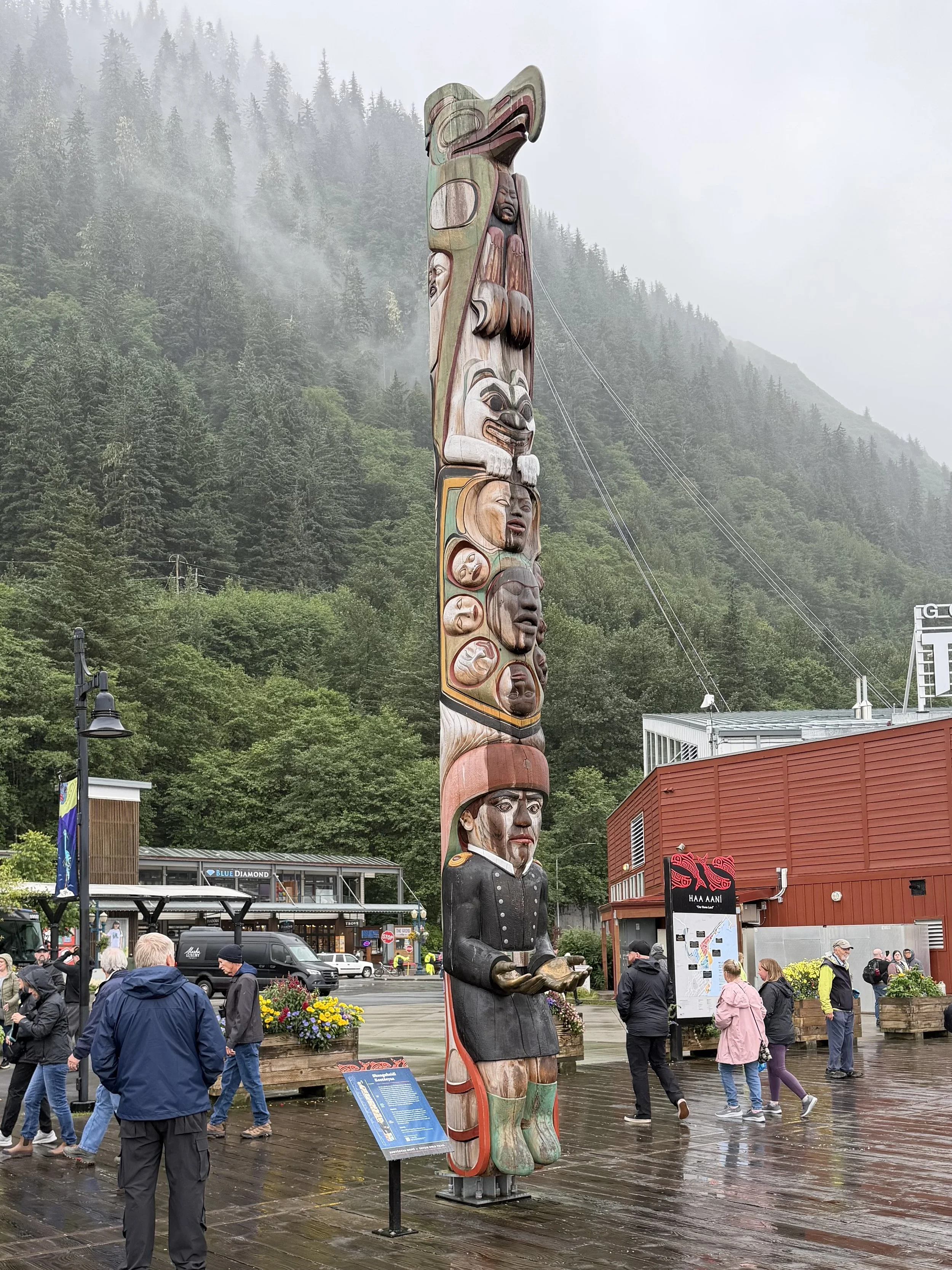  Totem pole in Downtown Juneau, Alaska 