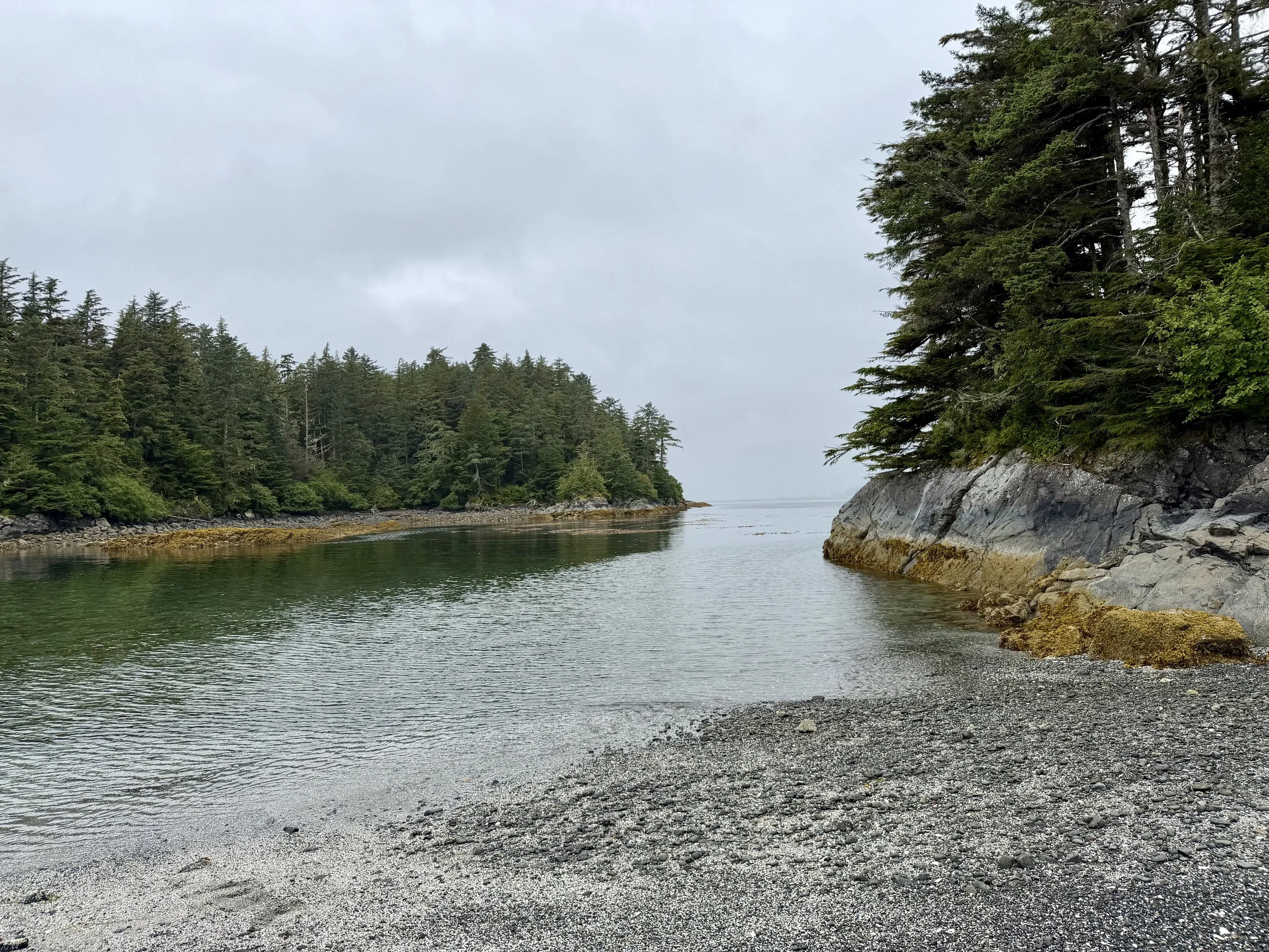  The small bay at Fin Island Lodge in Sitka, Alaska 