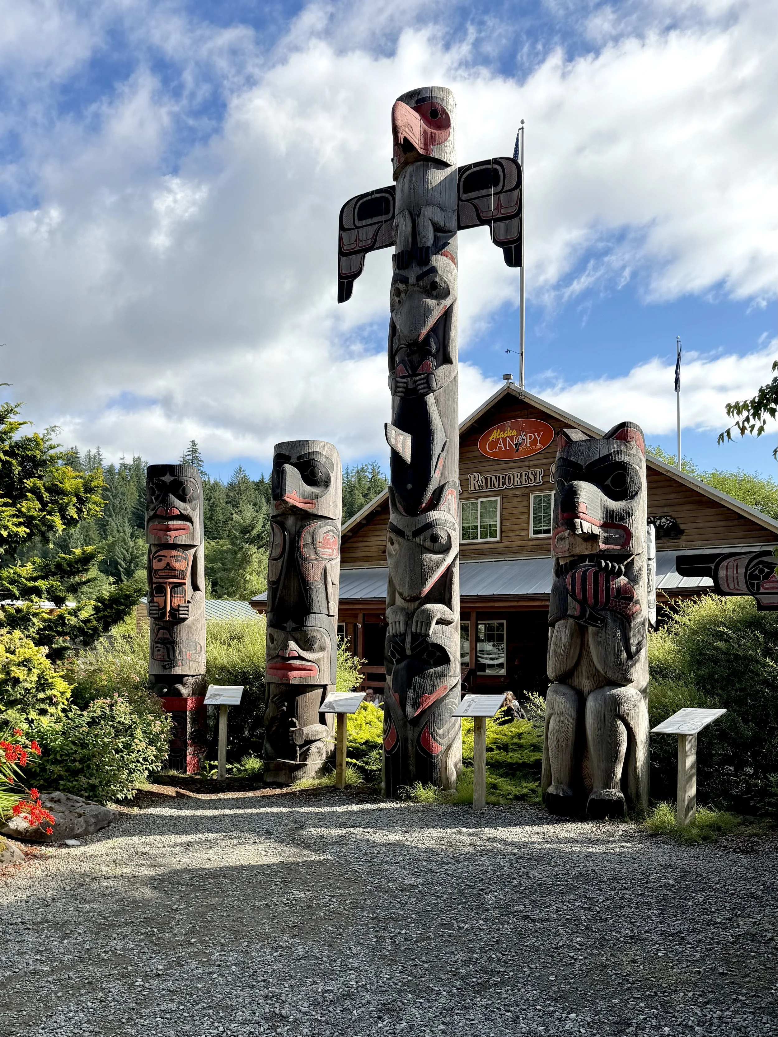  Totem poles at the Herring Bay Lumber Company in Ketchikan, Alaska 
