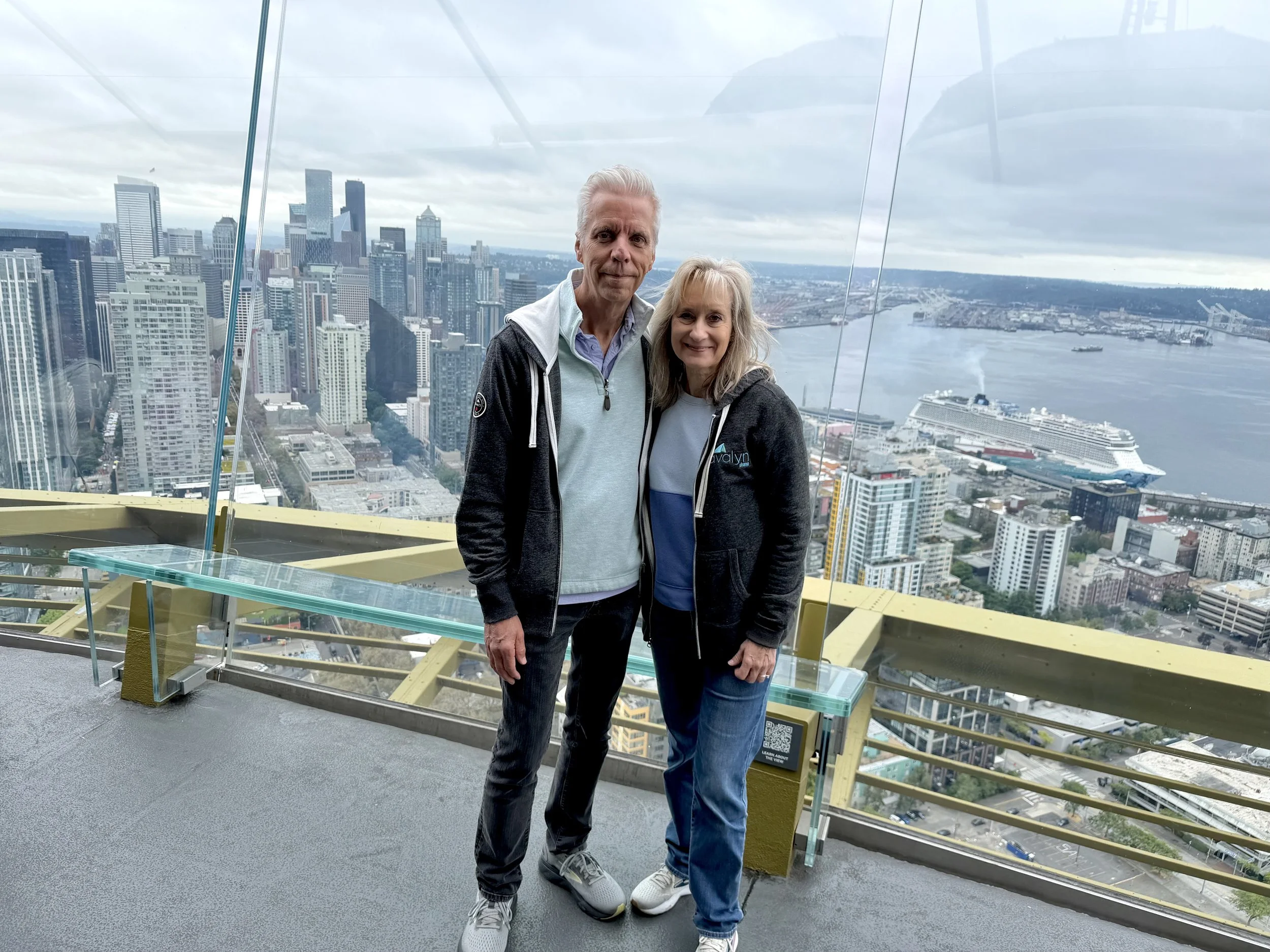  From the top of the Space Needle in Seattle, Washington 