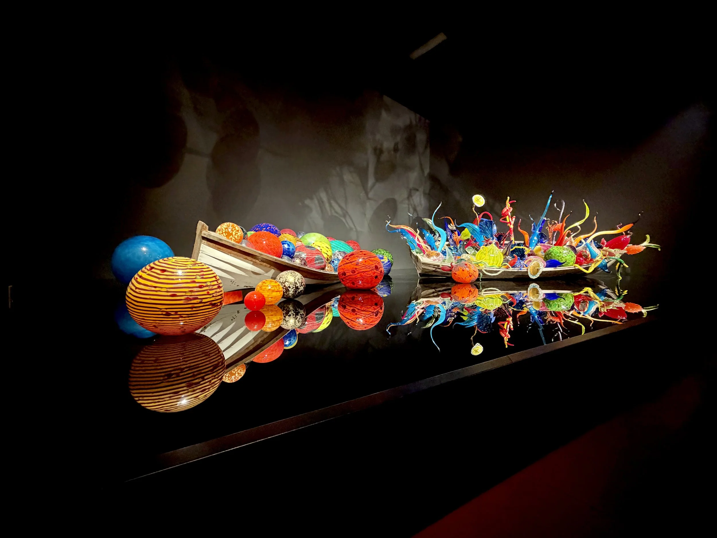  Amazing blown glass display shown as a boat at the Dale Chihuly Museum in Seattle, Washington 