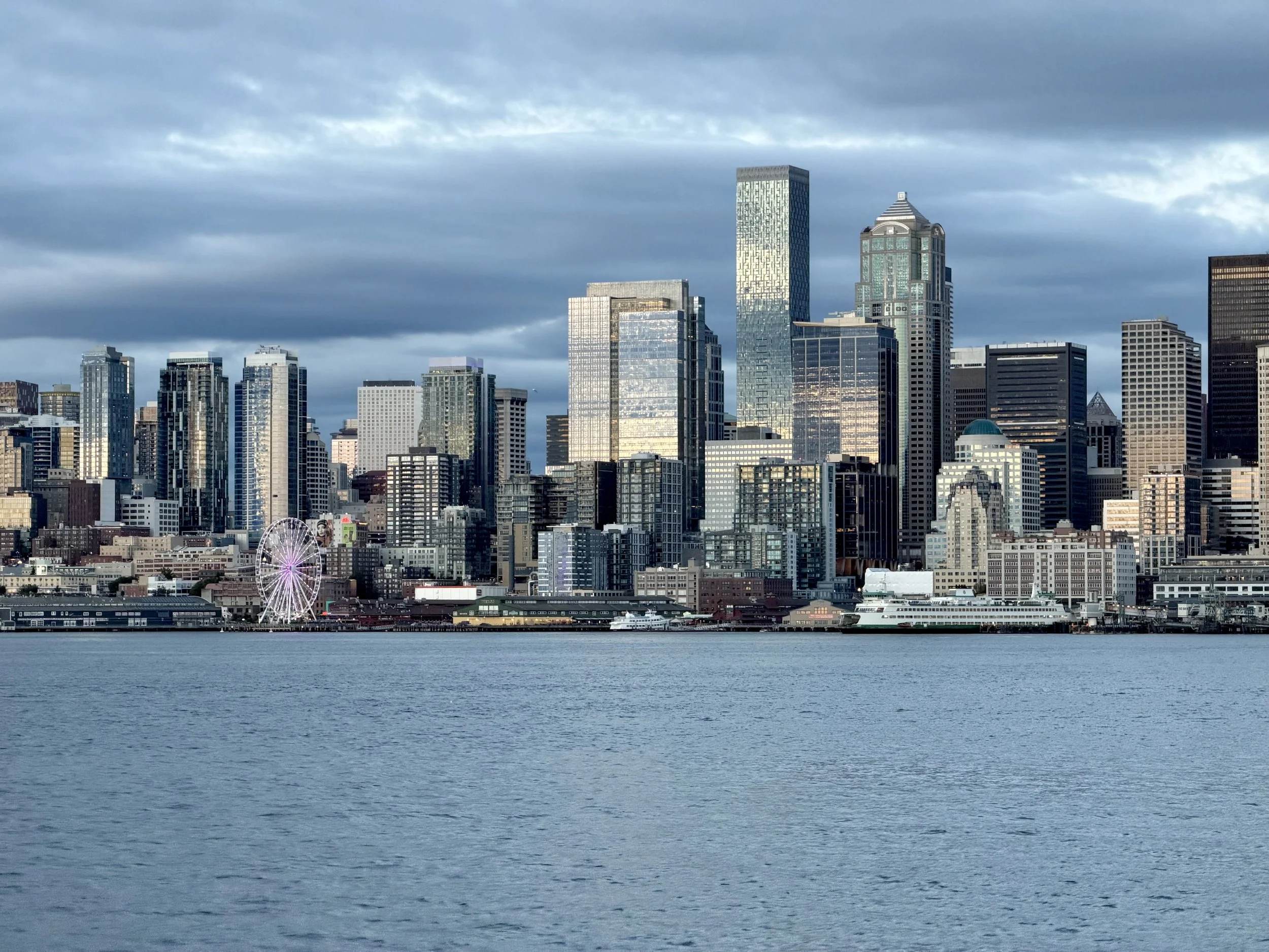  Sunset on the harbor at Seattle, Washington 