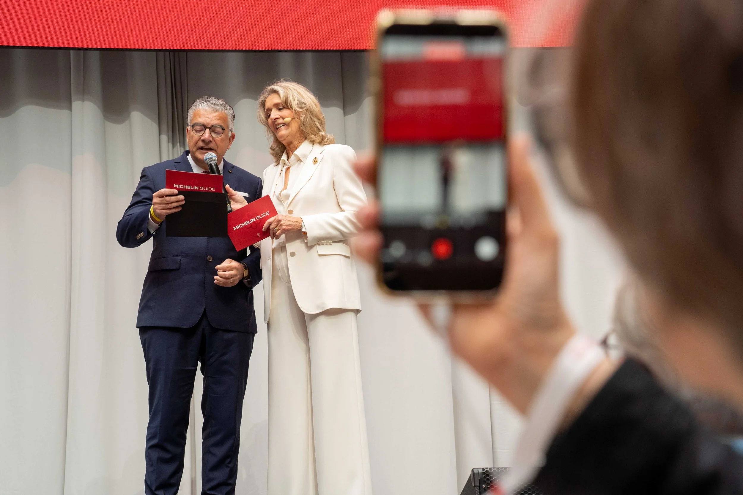 Sponsor Michelin guide AG insurance sales Director Frederik van Dieren. Michelin guide Ceremony 2026 Antwerp, Handelsbeurs. 