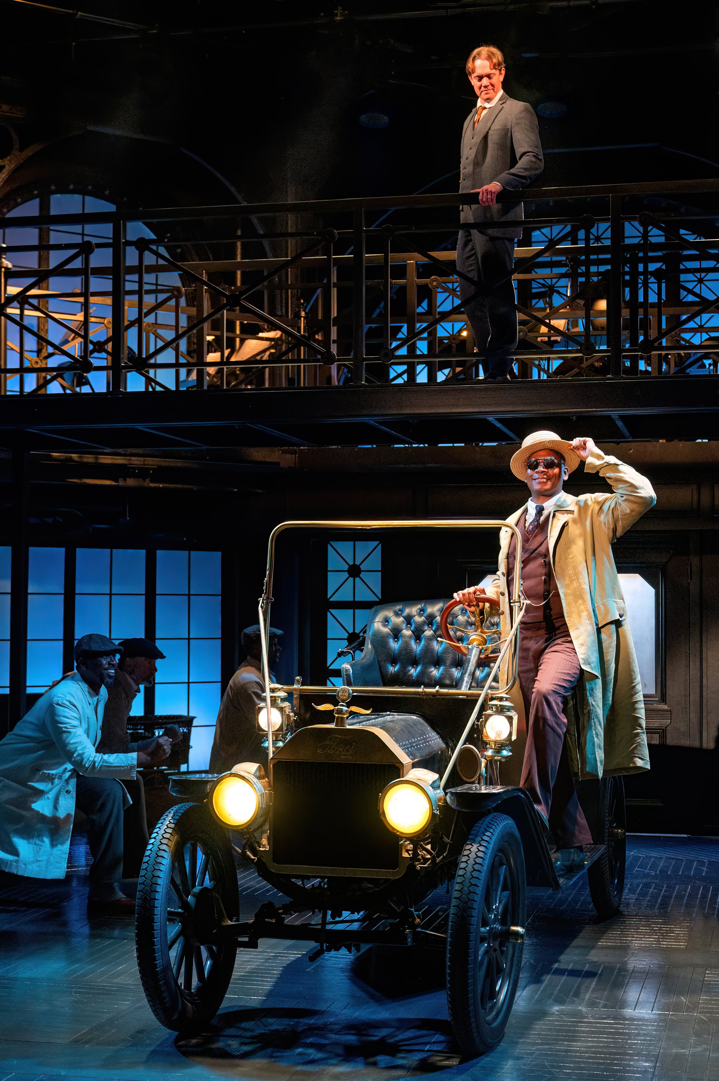 As Henry Ford in Ragtime at Signature Theatre, with Nkrumah Gatling as Coalhouse (Photo by Daniel Rader)