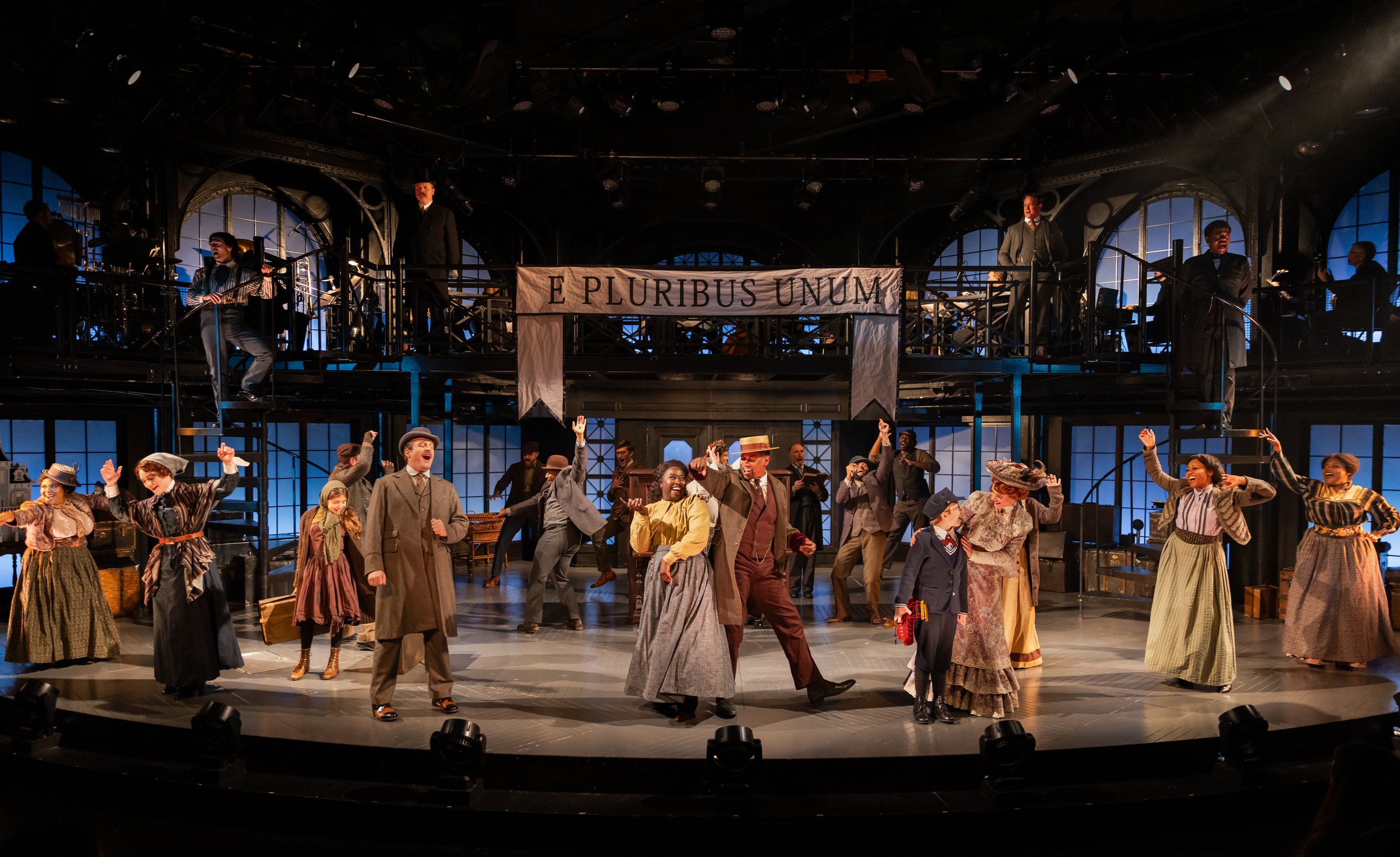 The company of Ragtime at Signature Theatre (Photo by Christopher Mueller)