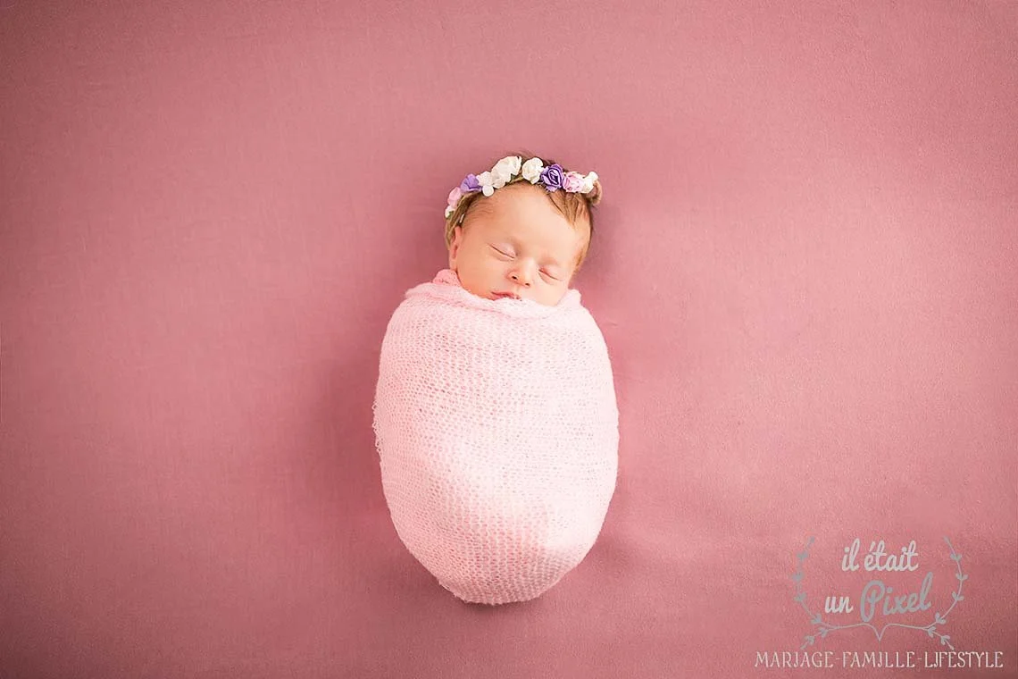 Séance photo de naissance en studio, en famille