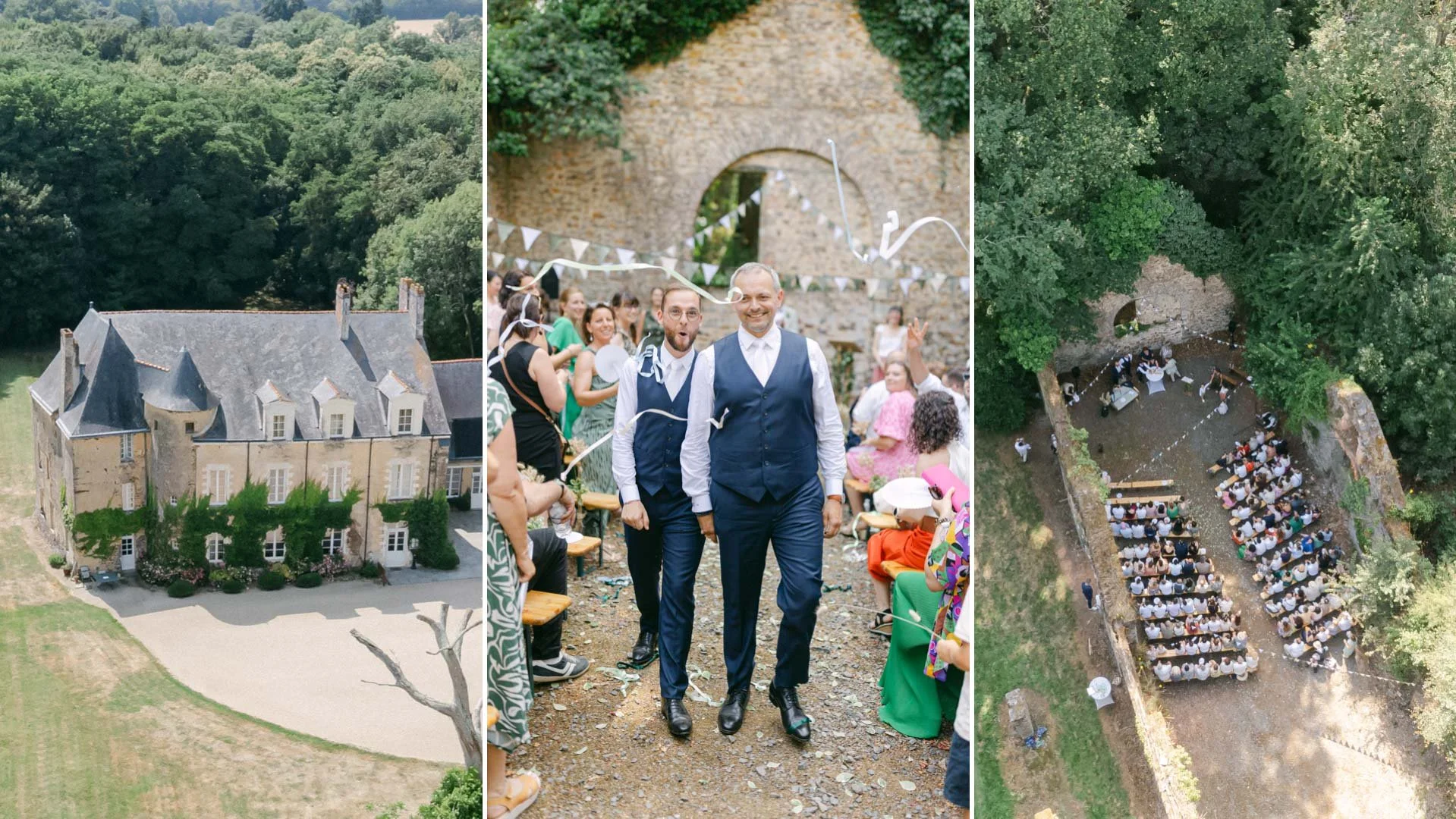 A&B // Outdoor ceremony in ruins near Nantes