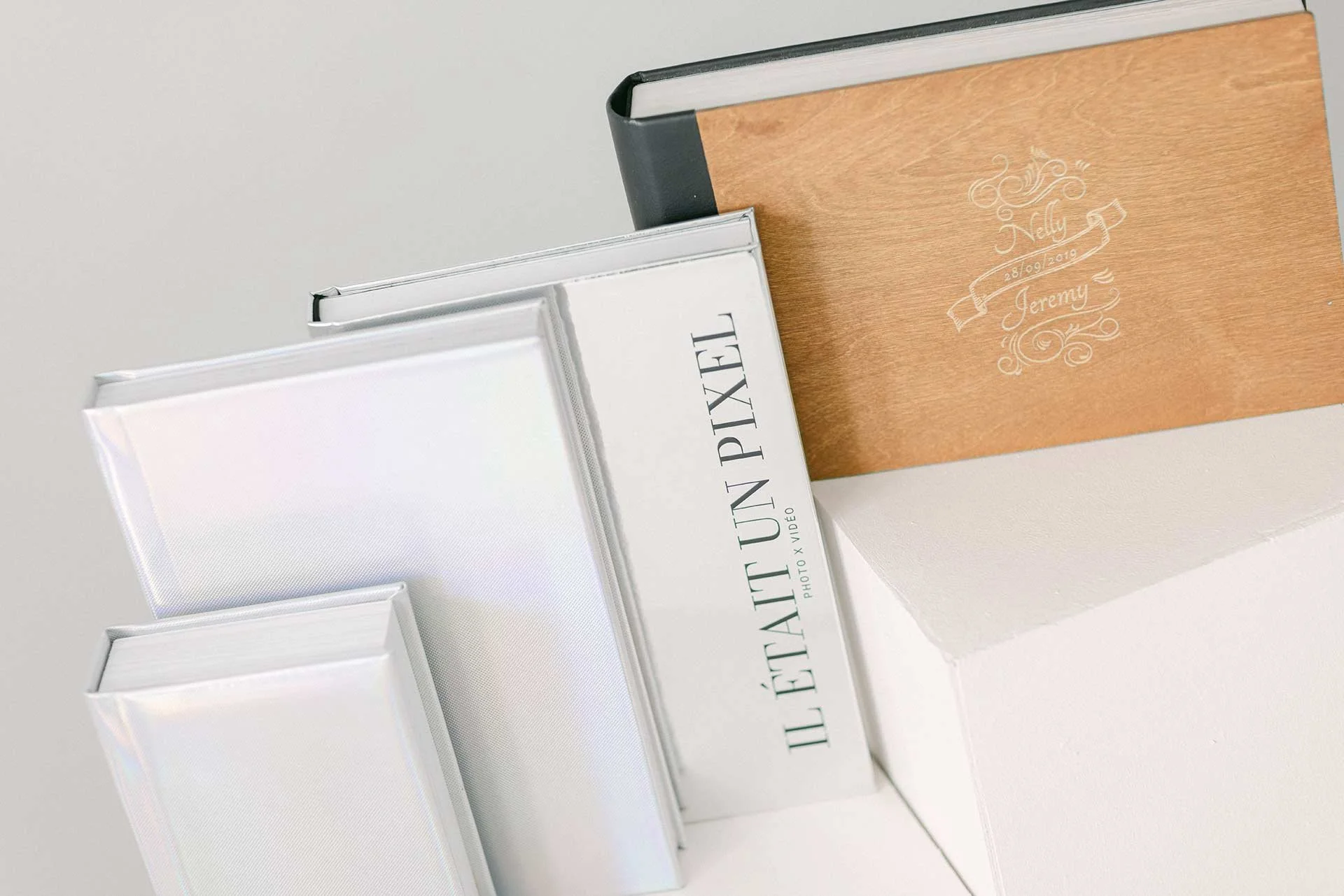 Livres photo professionnels Ill était un Pixel avec Dreambooks pro (miroir, bois, cuir)