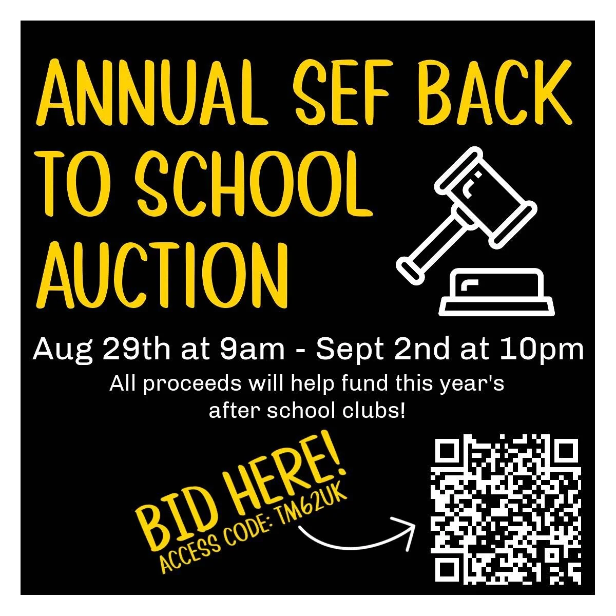 BACK TO SCHOOL AUCTION
It's that time of year again! We have the most amazing auction items this year including:
-Principal for the Day
-NCAA Final Four Lunch
-Camping at Swallow School 
-Reserved Parking Spots 
and so much more!
Bidding will run M