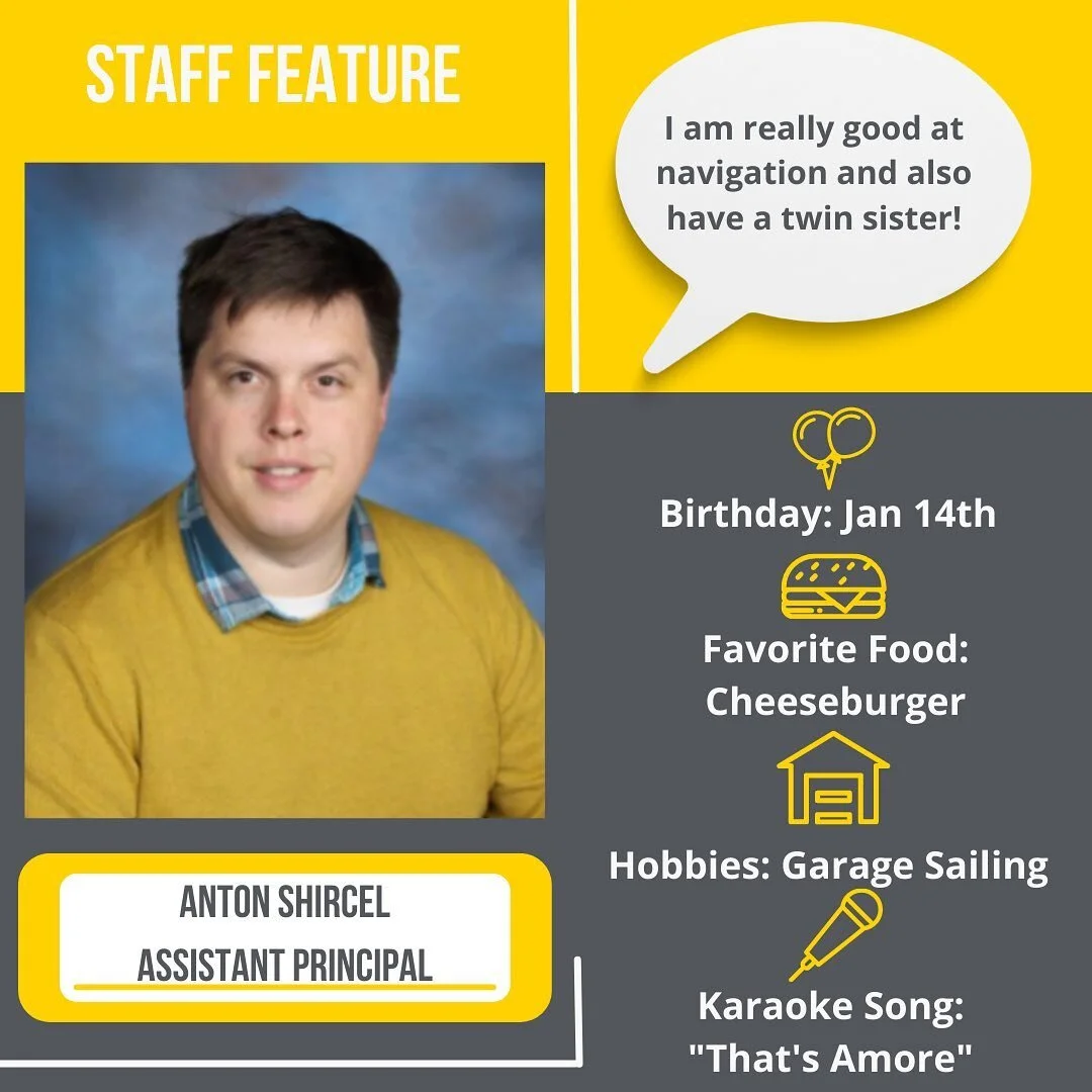 Happy 1st Day of School! 🍎 
We are kicking off our brand new Staff & Teacher Feature this year by welcoming Anton Shircel to Swallow as our Assistant Principal and Curriculum Coordinator! We are thrilled to provide some fun facts about our Swall