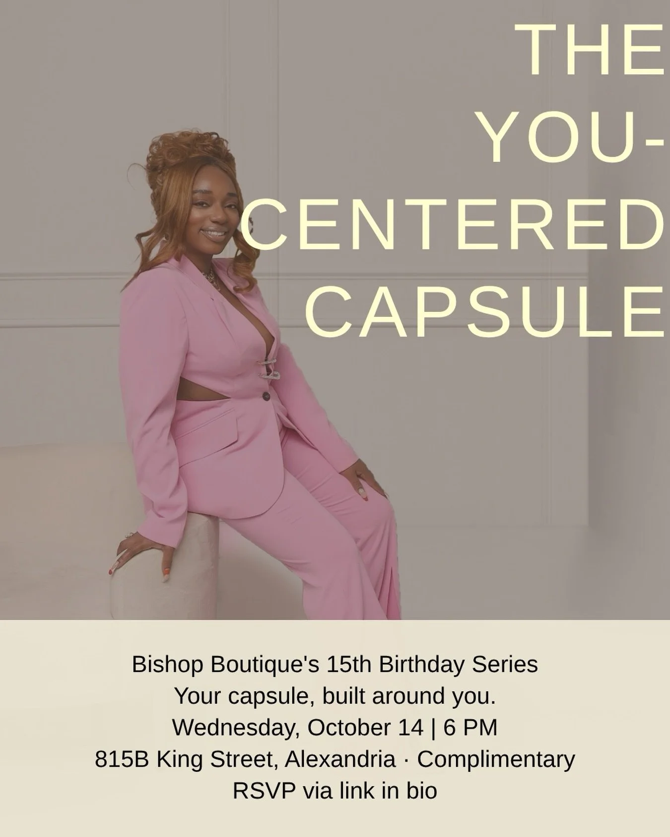 4 days until The You-Centered Capsule workshop @bishopboutique 

I&rsquo;ve said it before: a capsule wardrobe is a template, not a blueprint. You have to put yourself into it.

What you love. Your style language. Your body. Your lifestyle.

It&rsquo
