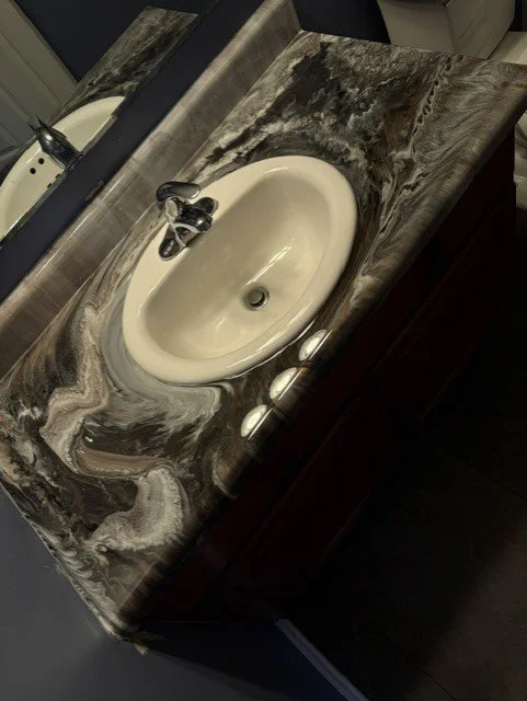 Faux Neutral Bathroom Vanity
