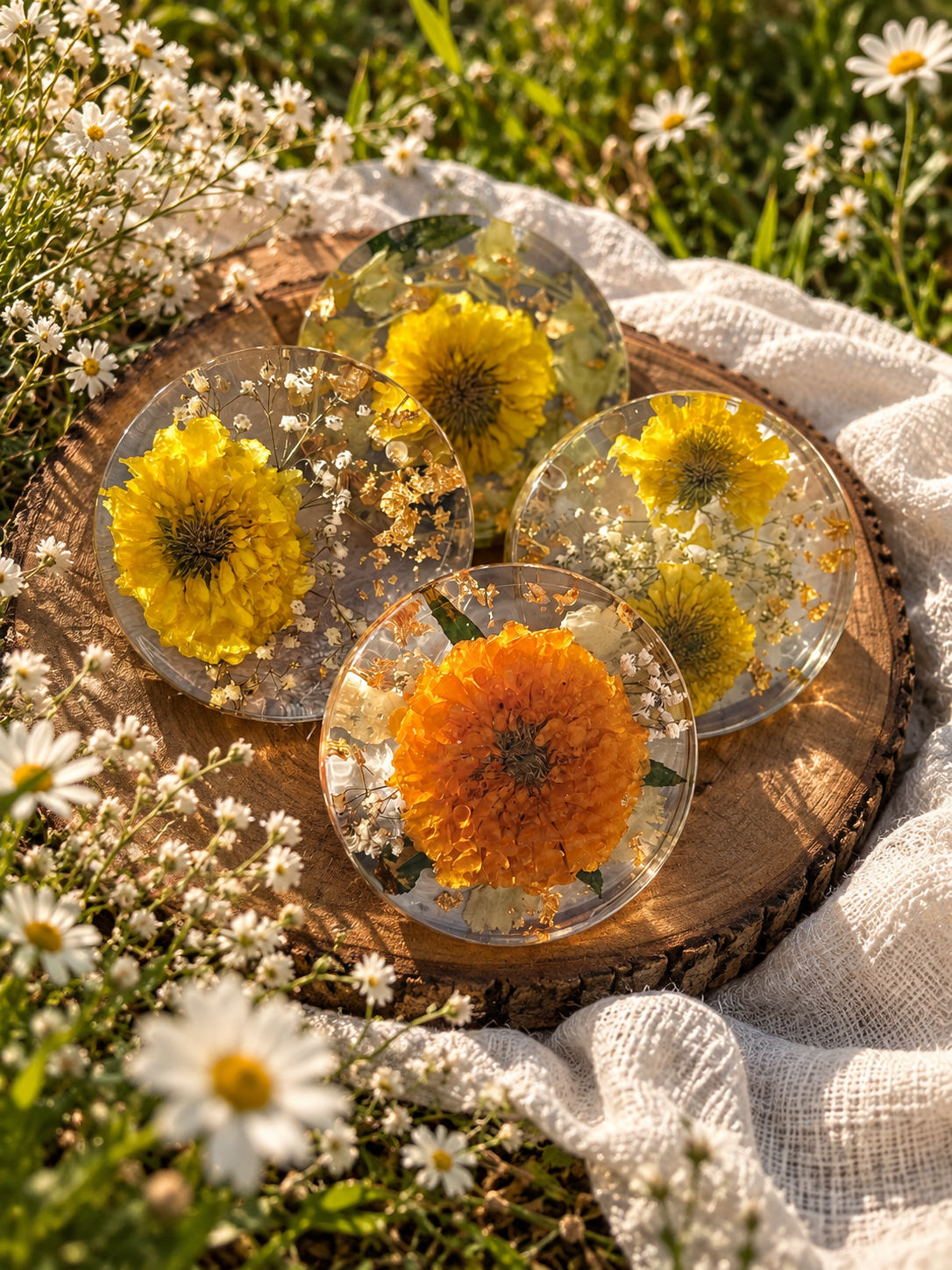 Golden Floral Resin Coaster Picnic.png