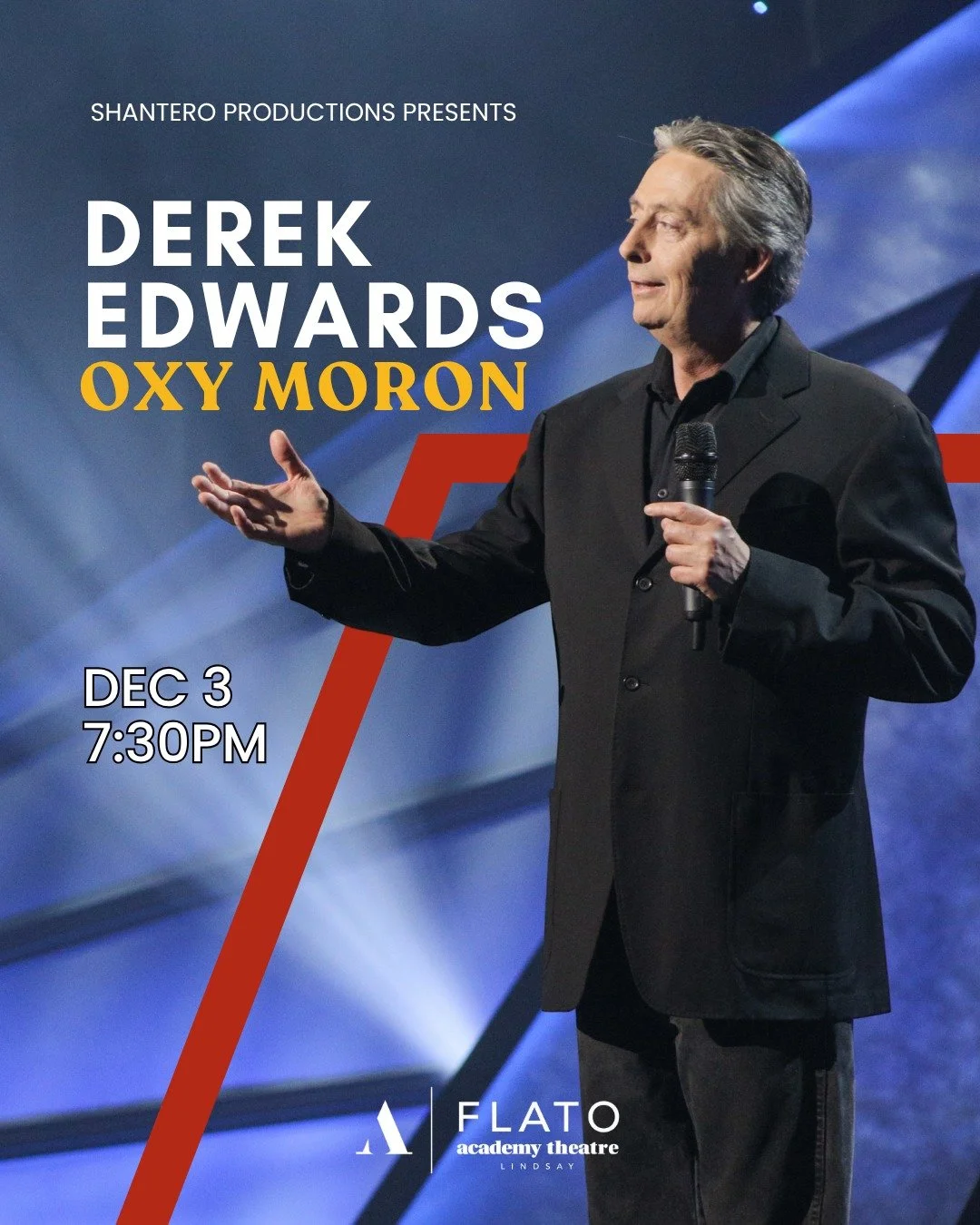 Four-time Canadian Comedy Award winner. 
Gemini nominee. 
Just For Laughs star. 👏

Don&rsquo;t miss Derek Edwards: Oxy Moron &mdash; comedy at its Canadian best.

📅 December 3 @ 7:30PM
🎟 Tickets on sale: Visit our website 'What's On' page - Link i