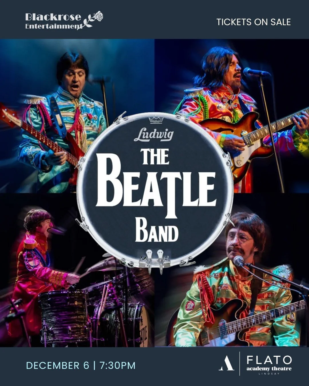 Here comes the sun &mdash; and The Beatle Band! ☀️ 

Sing along to your favourite Beatles songs in this unforgettable live tribute!

📅 December 6 @ 7:30PM
🎟 Tickets on sale now: Visit our website link in bio 🔗

#FlatoAcademyTheatre #Lindsay #Music