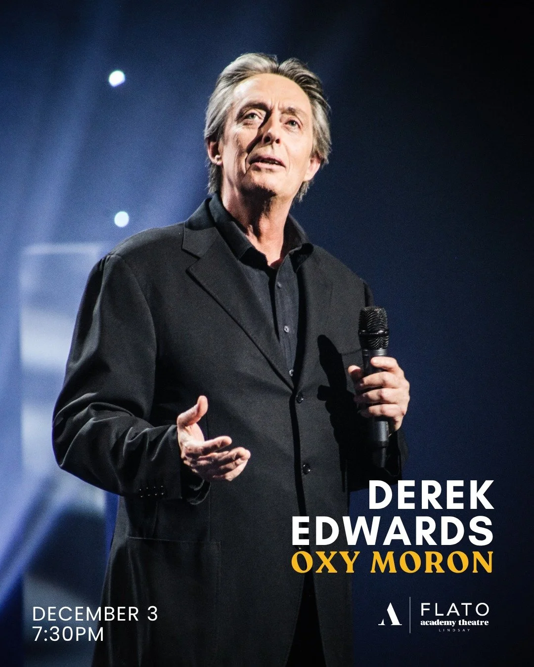 Wit, wisdom, and the wonderfully absurd&mdash;Derek Edwards takes the stage next month!

Don&rsquo;t miss out on comedy at its Canadian best!

📅 December 3 @ 7:30PM
🎟 Tickets on sale: Visit our website 'What's On' page - Link in bio 🔗

#FlatoAcade