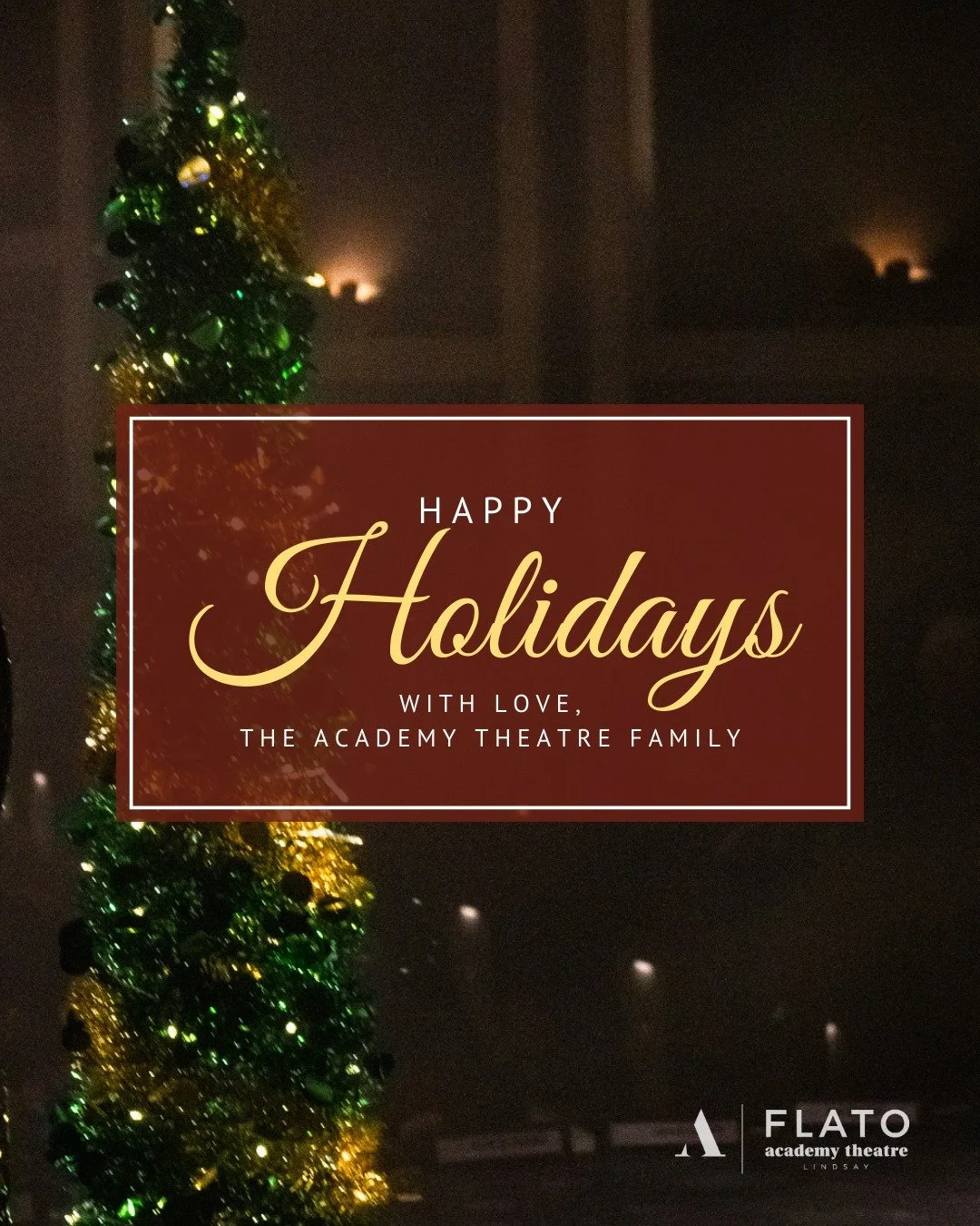 Merry Christmas from the Academy Theatre Family!

Thank you for filling our seats, supporting live performance, and sharing the magic with us this year. Wishing our community an extra special Holiday season filled with joy, music, and memorable momen