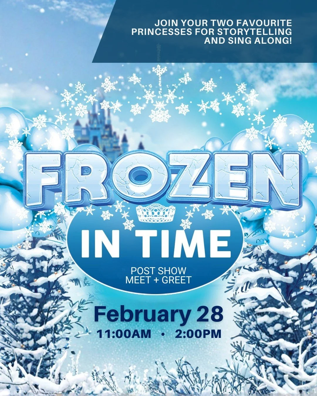Join your two favourite princesses for an afternoon of storytelling and sing along! 👑
A perfect family outing that kids of all ages will enjoy. Little ones are encouraged to dress as the favourite character.

Plus a post show meet &amp; greet!

📅 F
