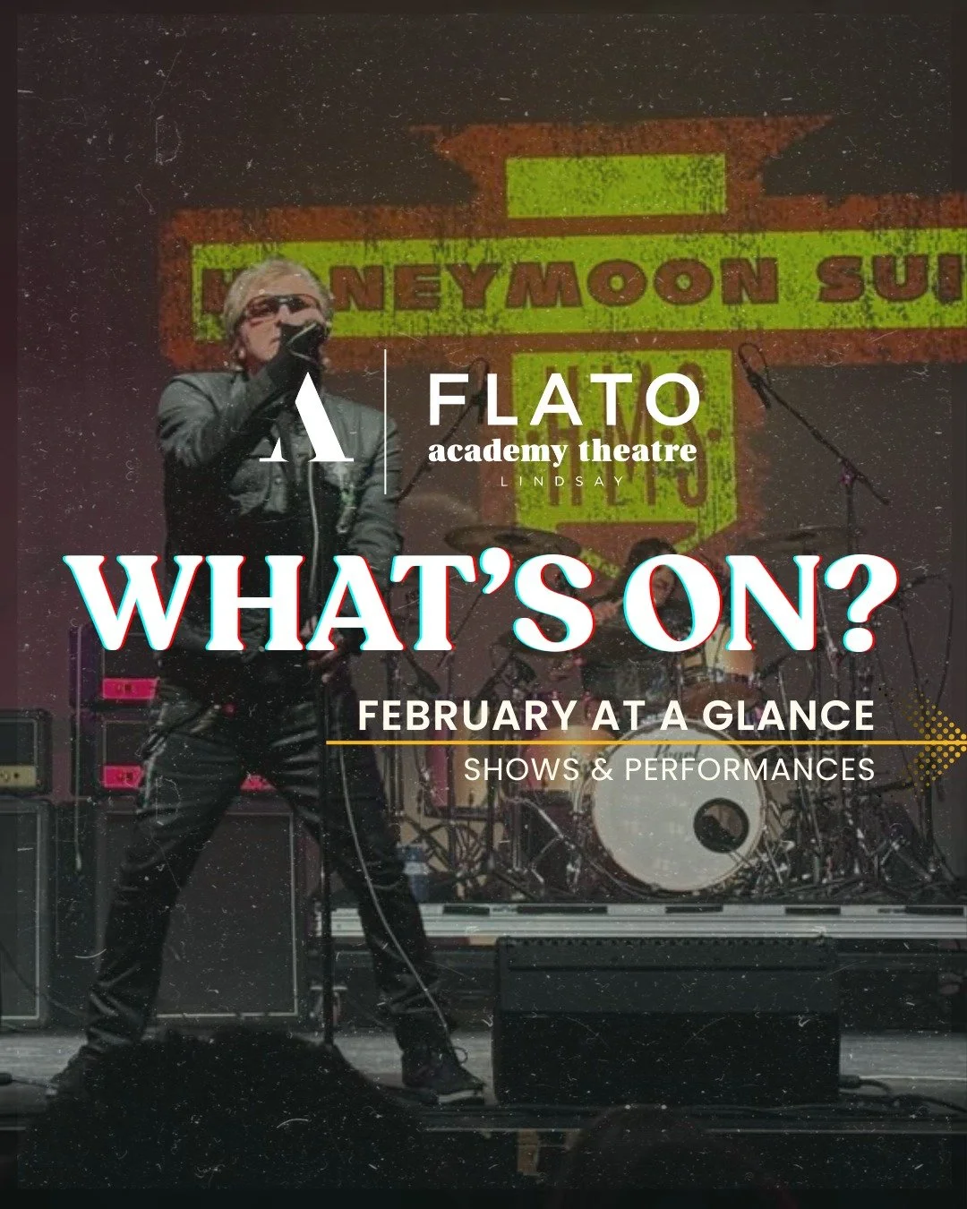 What's On❓
Here's the month of February at a glance:

February 06 @ 7:30PM - Whiskey Jack Presents
February 07 @ 8:00PM - Dwayne Gretzky
February 13 @ 7:30PM - Mudmen in Concert
February 21 @ 8:00PM - The Very Best Of CCR
February 26 @ 7:00PM - Insid