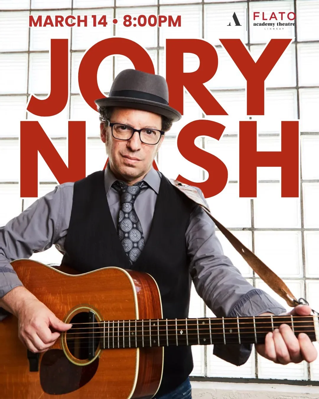 🎸 Jory Nash brings thoughtful lyrics and warm folk-rock on March 14.
Tickets on sale now!

🎟 Tickets On Sale: Visit our website (Link in Bio)

#FlatoAcademyTheatre #KawarthaLakes #performingarts #Music #concert #indiemusic #JoryNash