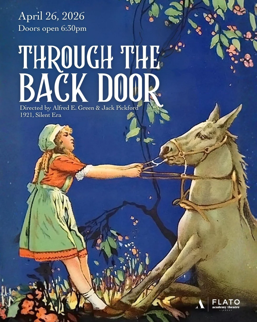 Step back to the Roaring Twenties on April 26 with a special screening of the silent classic Through the Back Door, starring Mary Pickford.

Enjoy the film the way audiences did over 100 years ago &mdash; with a live pianist accompaniment, fun 1920s 