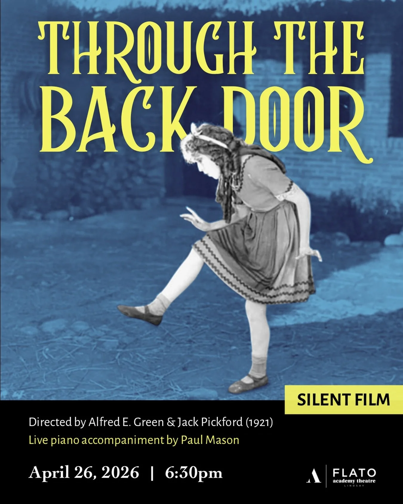 Join us for an evening of the silent film screening &lsquo;Through the Back Door&rsquo; (1921), starring Mary Pickford.

Did you know this very film was screened in our theatre in 1922? Talk about Throwback! 

Come enjoy the film the way audiences di