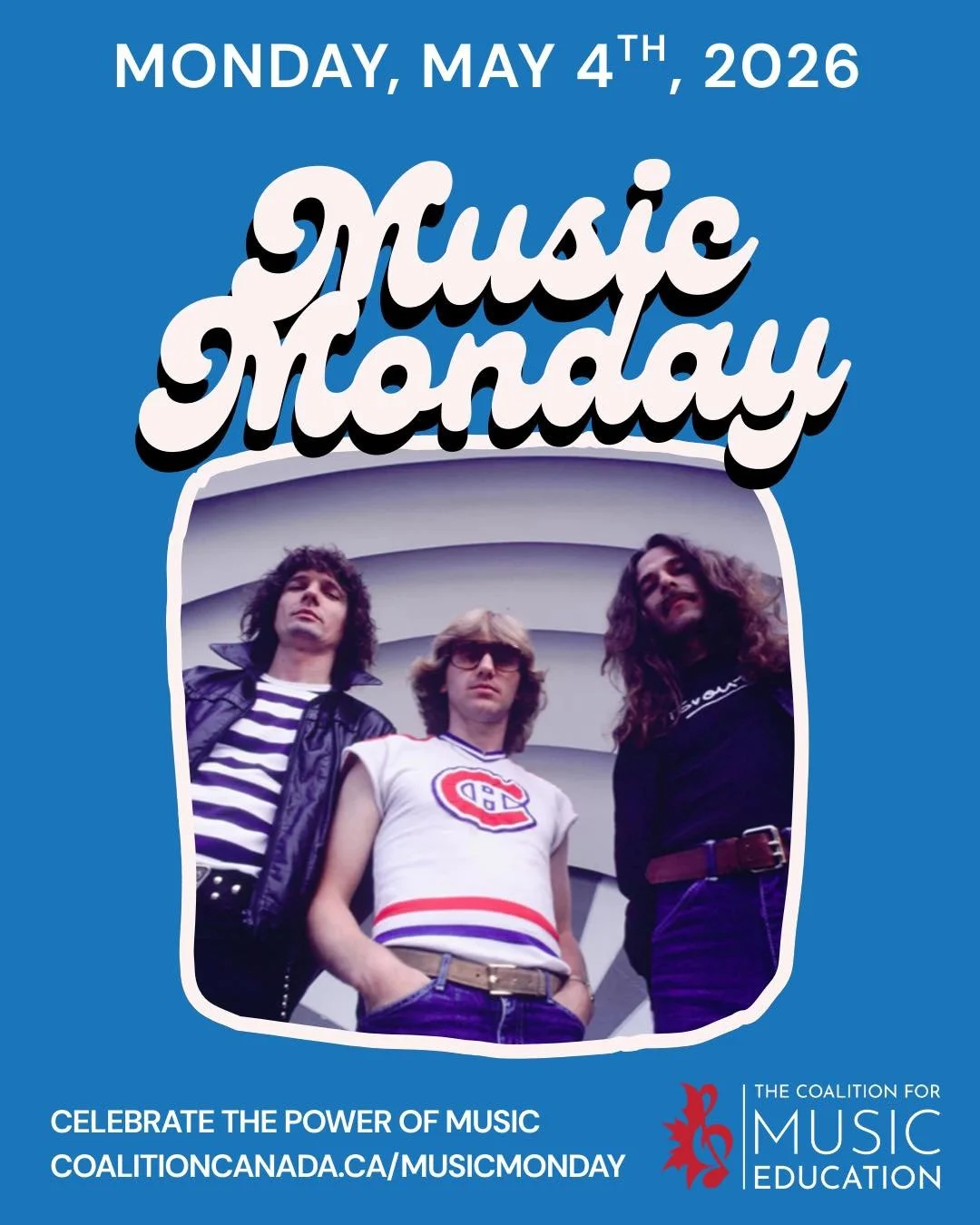 @musicedcanada  Presents: Music Monday 2026!

Join us in celebrating music education in our schools and communities as we gather in spaces across the country to sing together on Monday May 4th 2026 at 12:30 pm et.
The Music Monday anthem is the 1979 