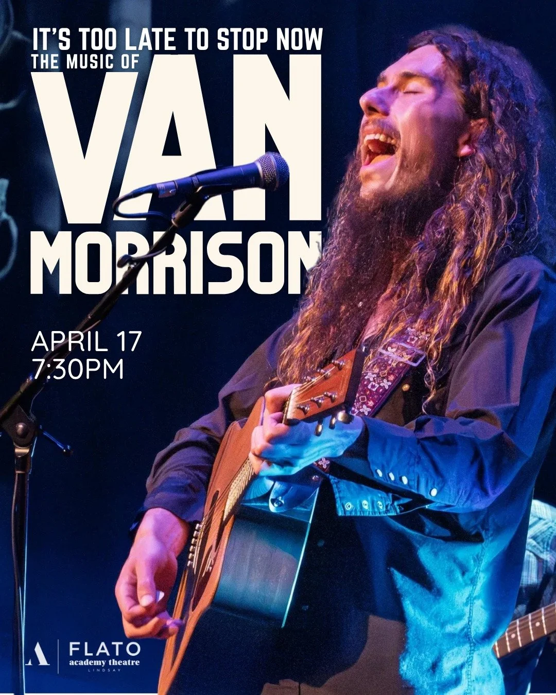 🎵Matt Weidinger brings the music of Van Morrison to life in It&rsquo;s Too Late to Stop Now!

Get ready for a night of songs you know and love.

📅 April 17 @ 7:30PM
🎟 Tickets on sale now: https://ci.ovationtix.com/36707/production/1242995

#FlatoA
