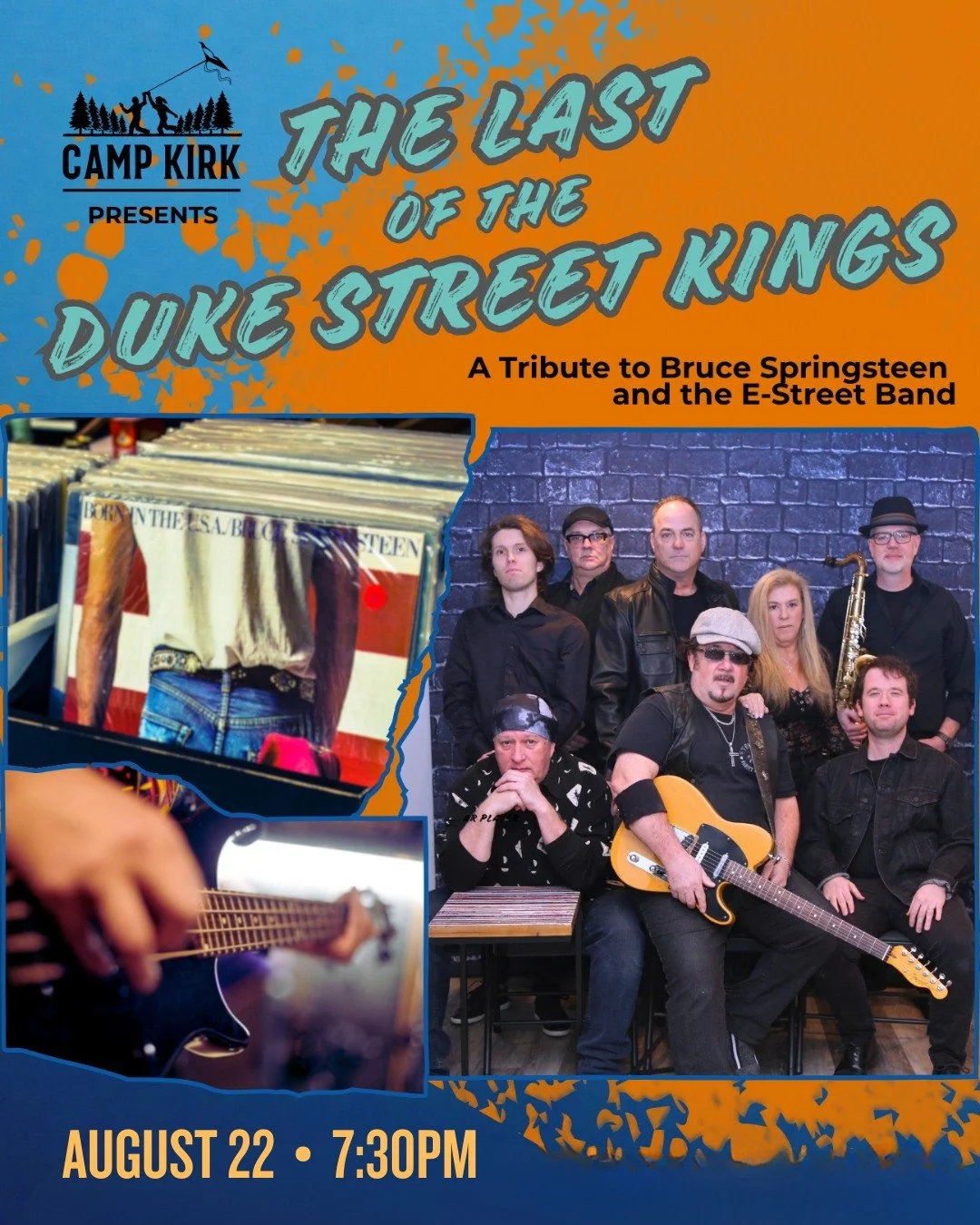 Born to Run, Built to Give✨

Join us for an evening of authentic rock &lsquo;n&rsquo; roll! Camp Kirk presents: Glory Days; The Last of the Duke Street Kings. This isn't just a tribute; it is a faithful recreation of the Bruce Springsteen and the E S