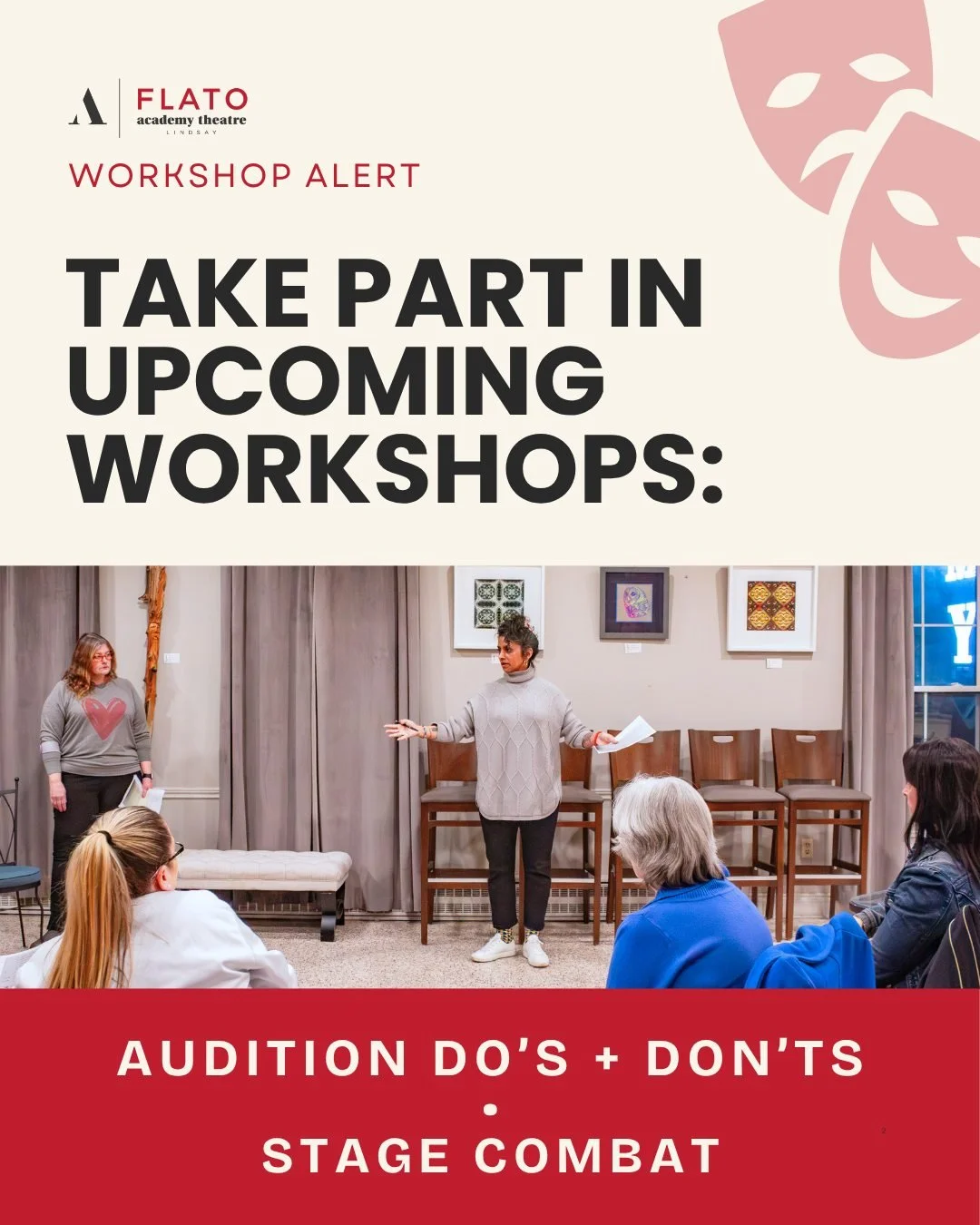 ⚠️Workshop Alert⚠️

We're excited to announce not only one but TWO workshops that are coming up SOON! 🎭

1. Audition Do's &amp; Don'ts with Jennifer Vallance &ndash; May 31, 2026
2. Stage Combat with Brianna Love &ndash; June 28, 2026

Spots are Lim