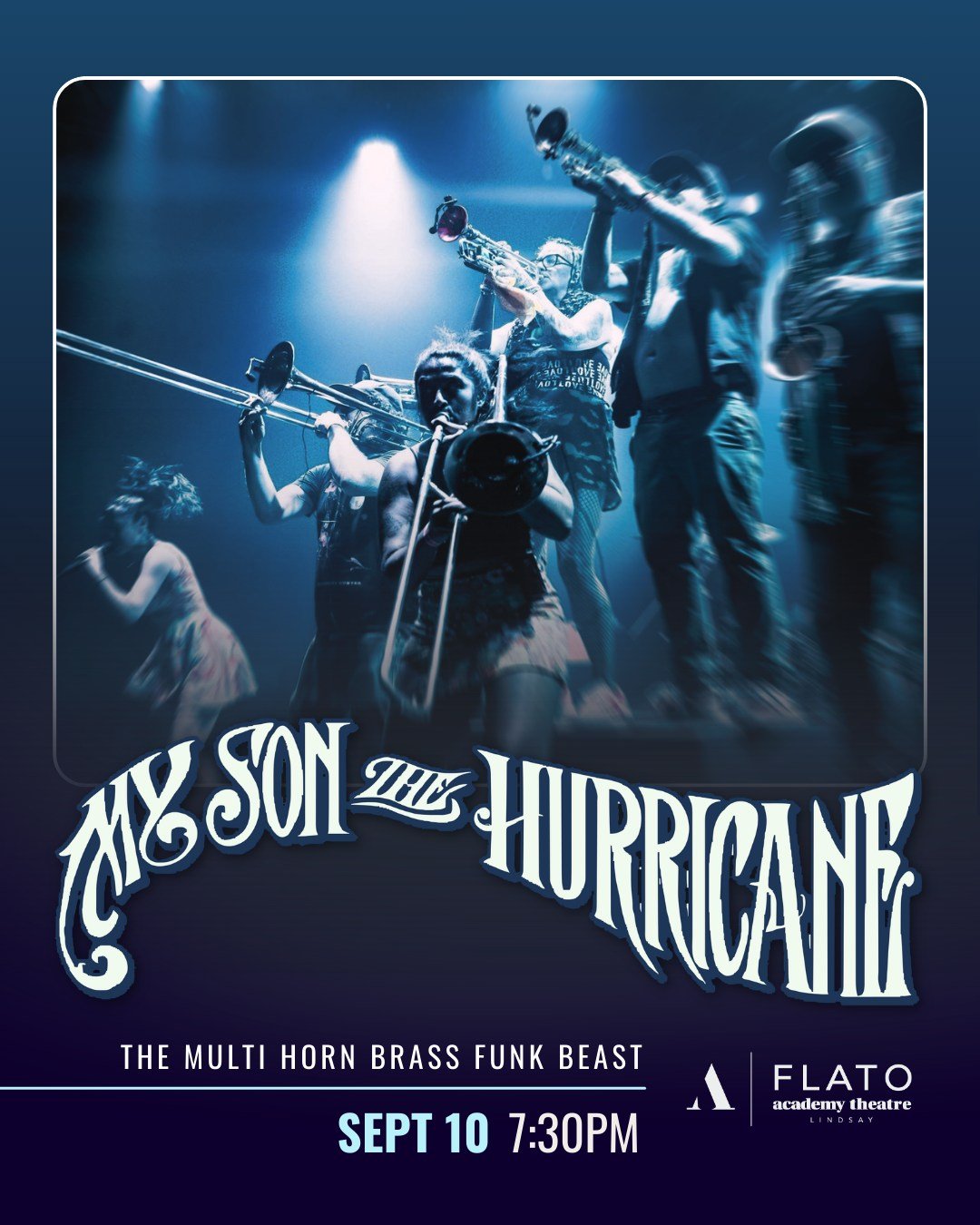 One of Canada&rsquo;s most electrifying live acts is bringing the party to town. 🎺🎷
Big horns. Bigger energy. @mysonthehurricane  is coming to Lindsay!🔥

📅 Sept 10 @ 7:30PM
🎟️ Tickets available now: Visit our website 'What's On' page - Link in B