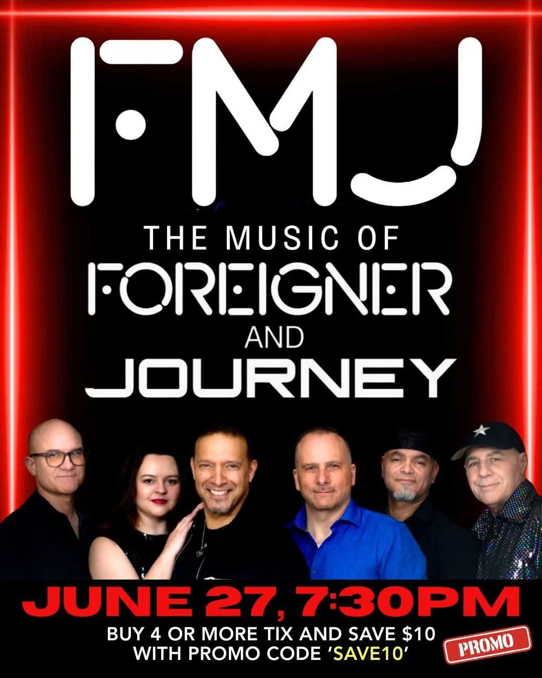 Whether you're a faithful Journey fan or can't get enough Foreigner classics, this is the ultimate night out for rock lovers. 

Gather your crew and get ready to sing along all night long!

🎸 FMJ &ndash; Foreigner Meets Journey
📅 June 27 @ 7:30PM

