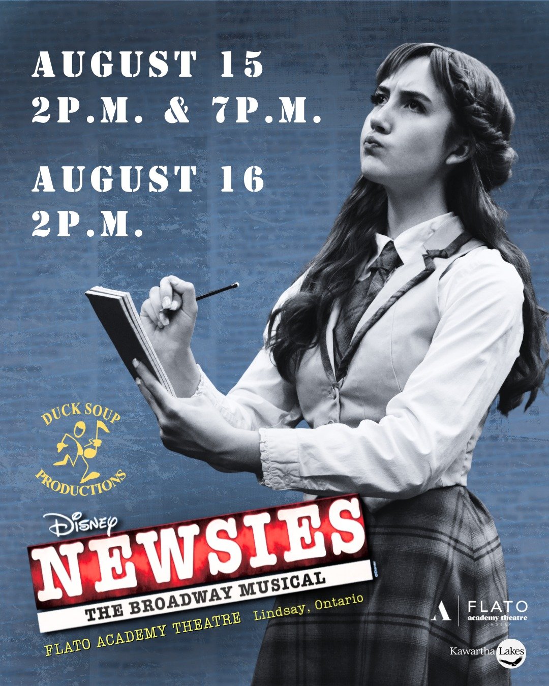 Don't miss one of the most exhilarating musicals to hit our stage this summer! 🌟 

Newsies arrives August 15 &amp; 16 with electrifying dance numbers, unforgettable songs, and a story that continues to inspire audiences of all ages.

📅 August 15 &a