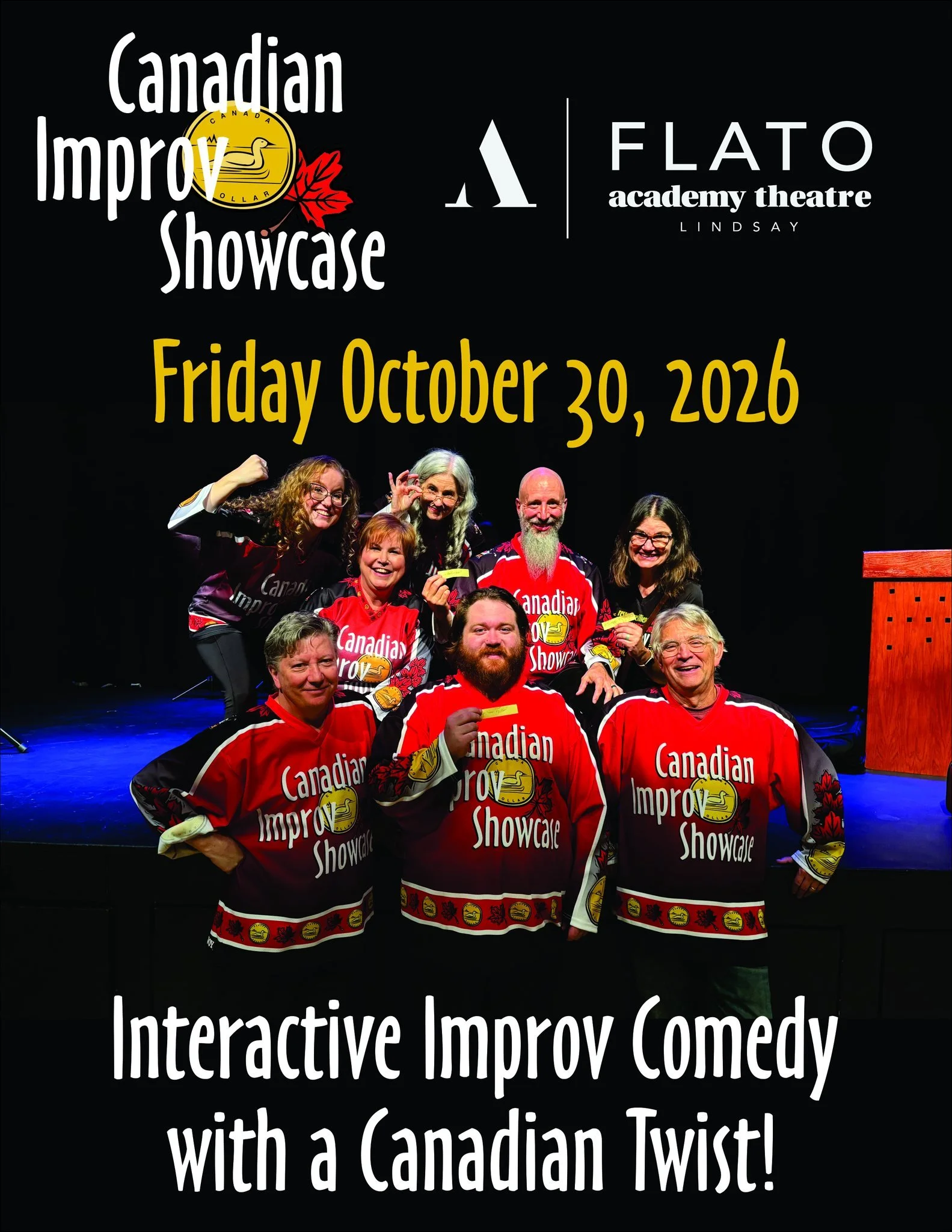 No script. No safety net. Just nonstop laughs.

The Canadian Improv Showcase brings some of the country's funniest improvisers together for a night where anything can happen&mdash;and probably will! 🎭

📅 October 30 @ 7:30PM
🎟 Tickets on sale now: 