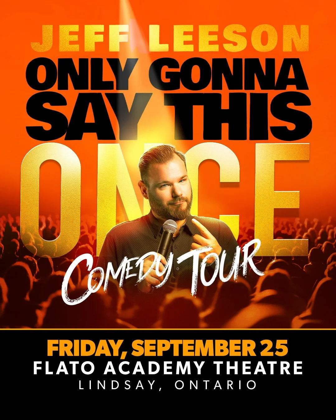 Need a night out and a good laugh? We've got you covered. 😂

@jeffleesoncomedian  takes the stage September 25 for an evening of comedy, quick wit, and plenty of laughs.

Grab your friends and make plans for a night of comedy at the theatre!

🎟 Tic