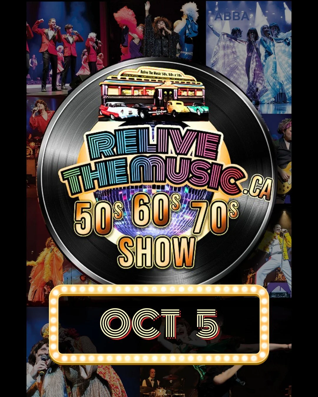 Ready for a trip down memory lane? 🕺🎶

Travel through the 50s, 60s &amp; 70s with Relive the Music, celebrating the songs and sounds that defined three unforgettable decades.

This is one throwback night you won't want to miss! ✨

📅 October 5, 202