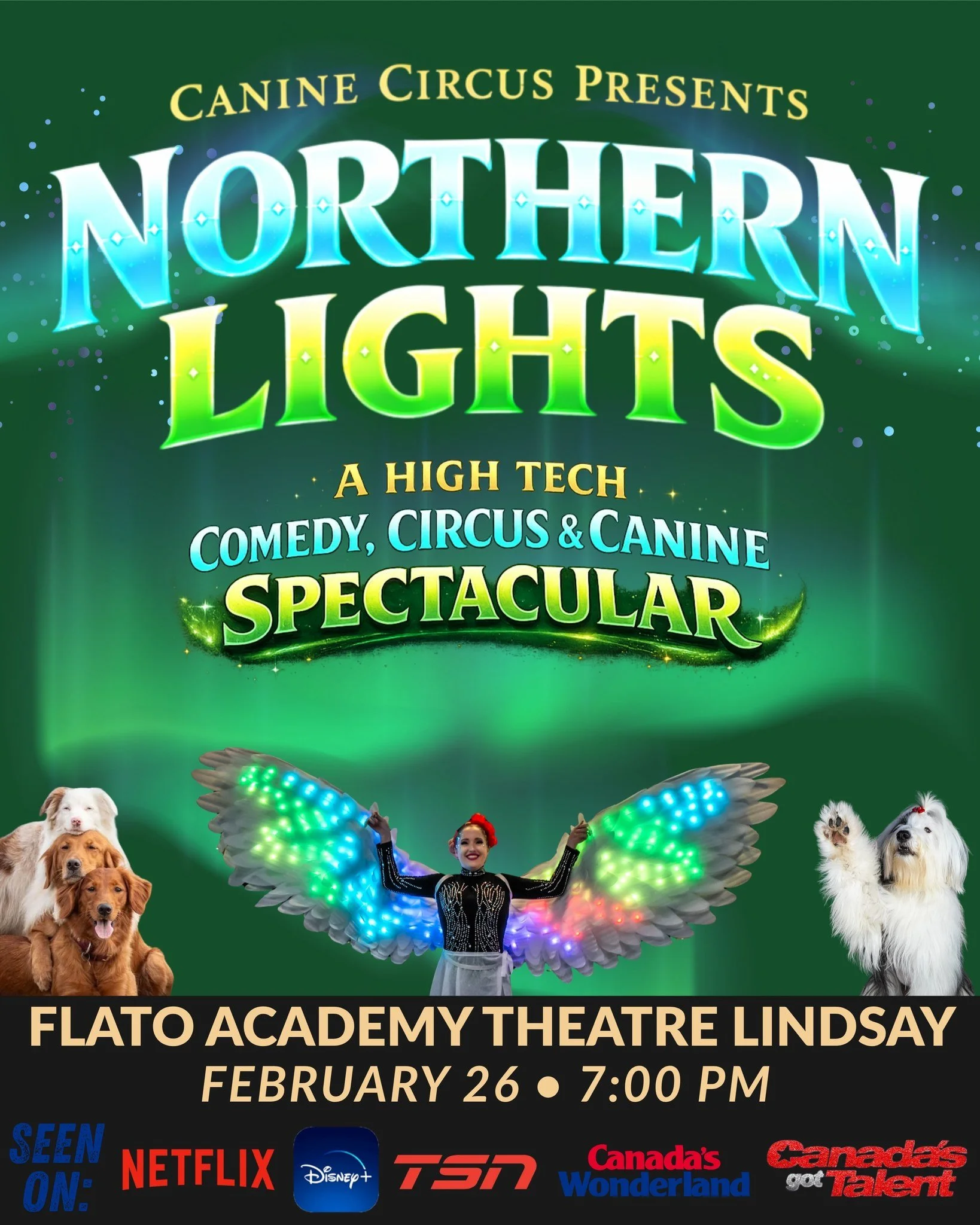 🐶 PAWS WHAT YOU'RE DOING&hellip; THIS IS ONE SHOW YOU DON'T WANT TO MISS! ✨

Get ready for an unforgettable adventure with @thecaninecircus : Northern Lights, coming to Lindsay on February 26!

Expect incredible canine talent, amazing tricks, and pl